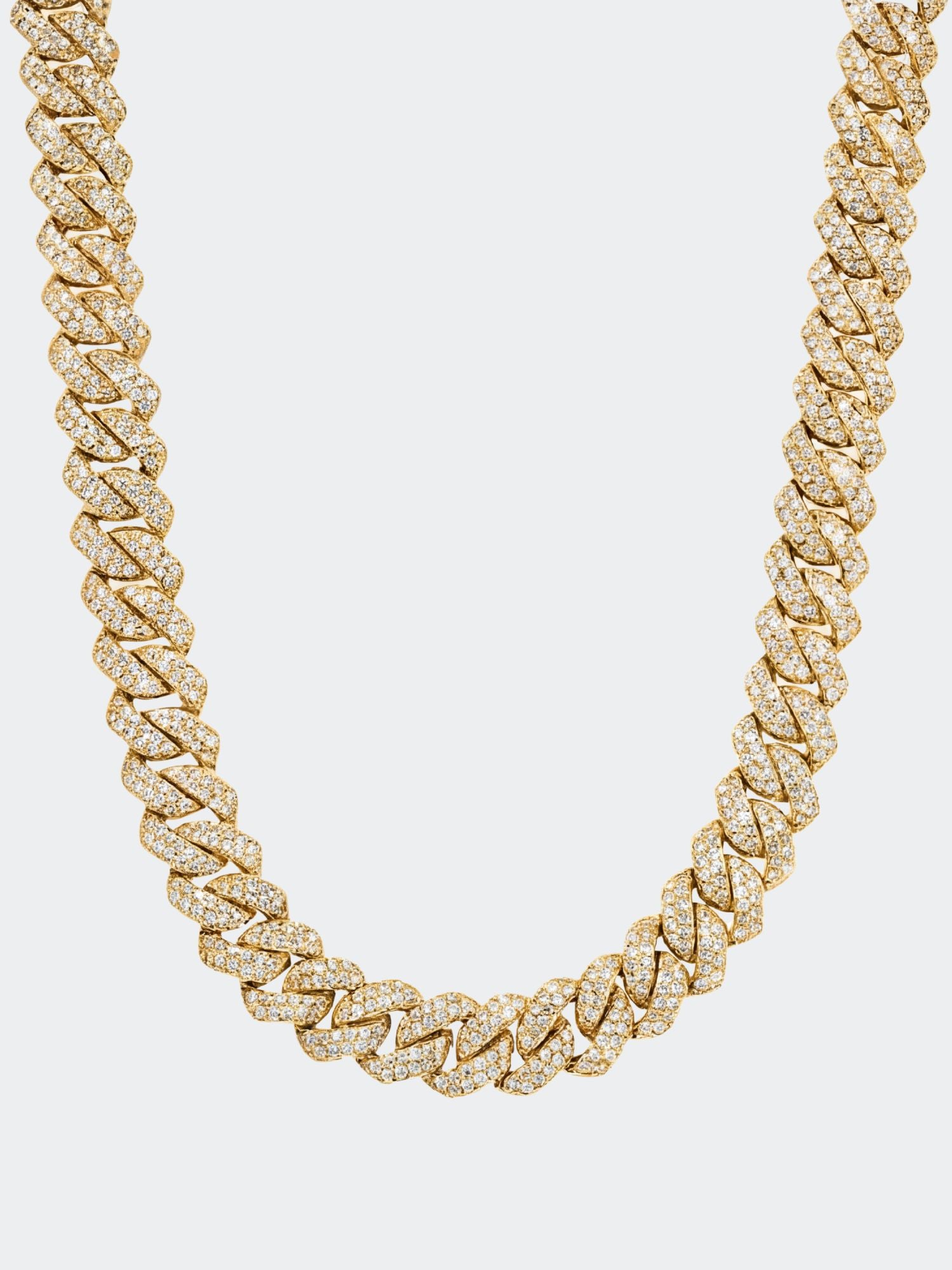 Cuban Link Ketting Goud ICED OUT 6MM,8MM & 10MM met fonkelende CZ stenen voor luxe stijl.