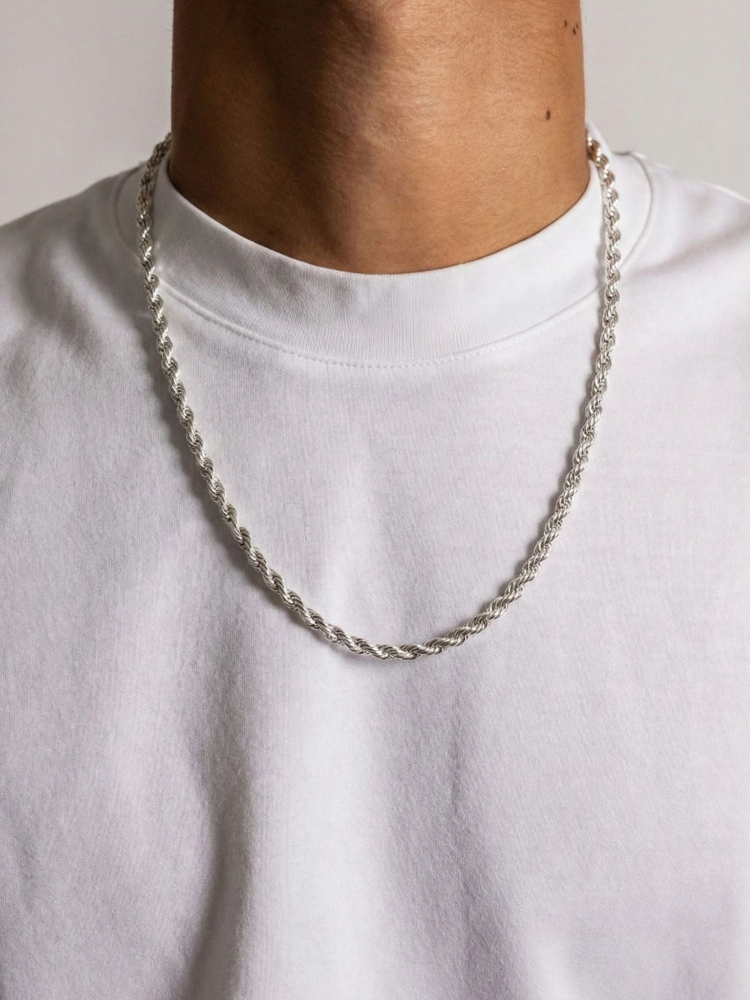 Rope Ketting 925 Sterling Zilver 4MM