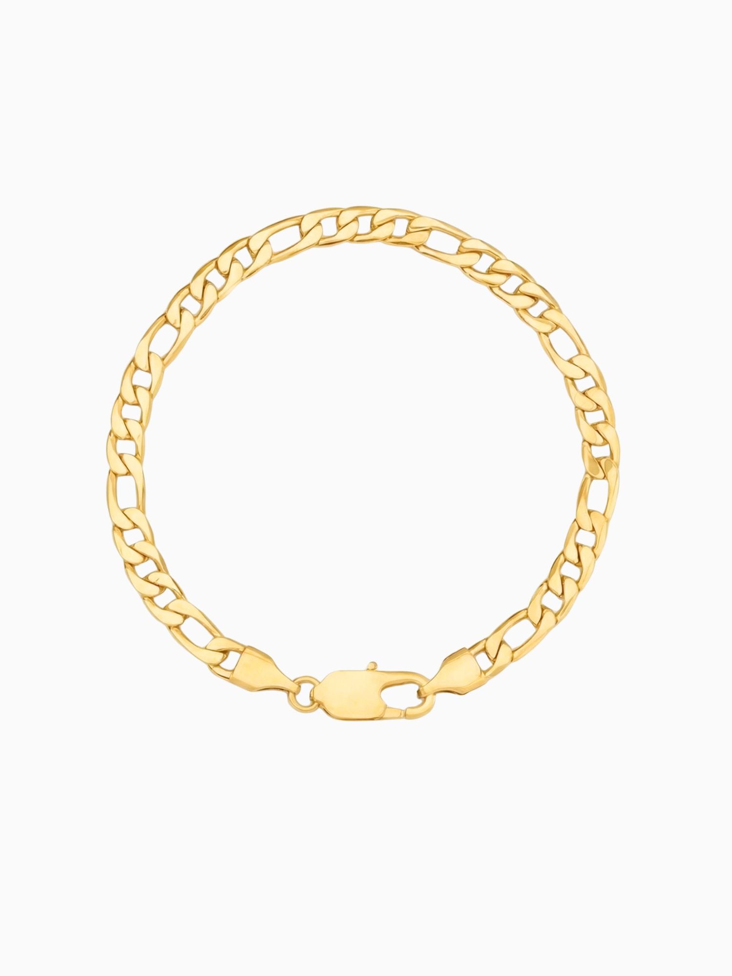 Figaro Armband Goud RVS (3mm & 5mm) goudkleurige figaro schakelarmband met klassiek design en luxe uitstraling