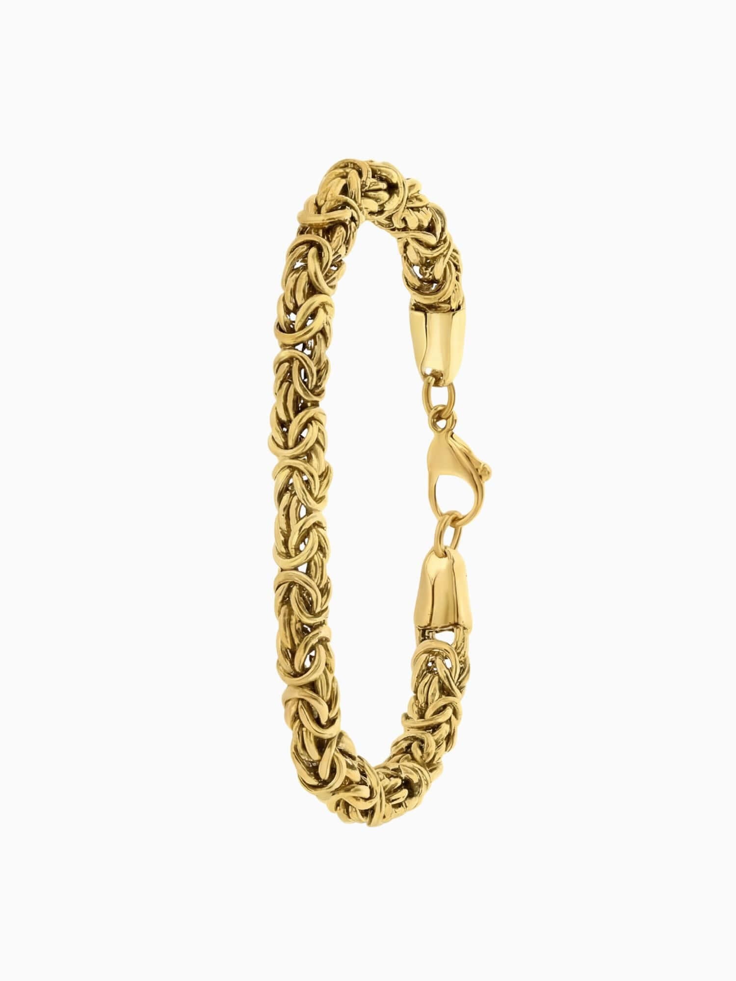 Gold Byzantine King Bracelet Stainless Steel (6mm)