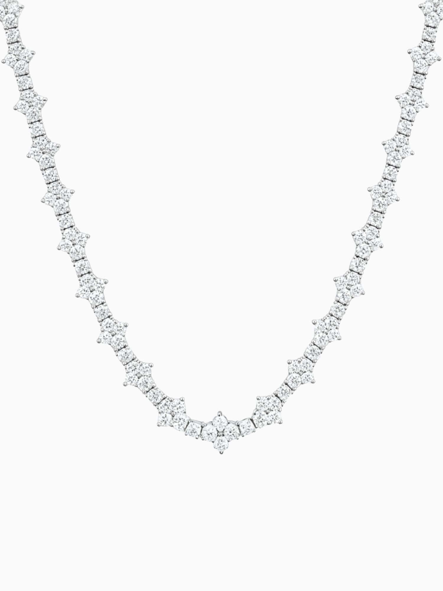 Honeycomb Ketting Iced Out (7MM) witgoud iced out ketting met honingraatdesign en VVS CZ stenen, luxe shine