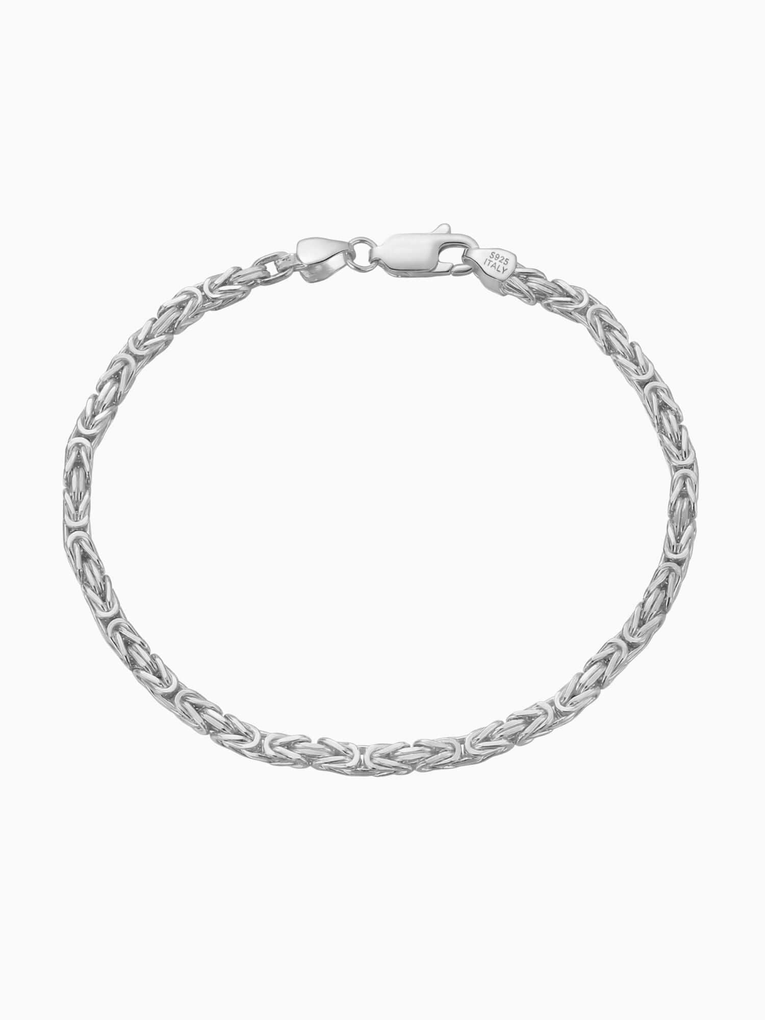konings armband 925 sterling zilver 2.5mm product foto met witte achtergrond