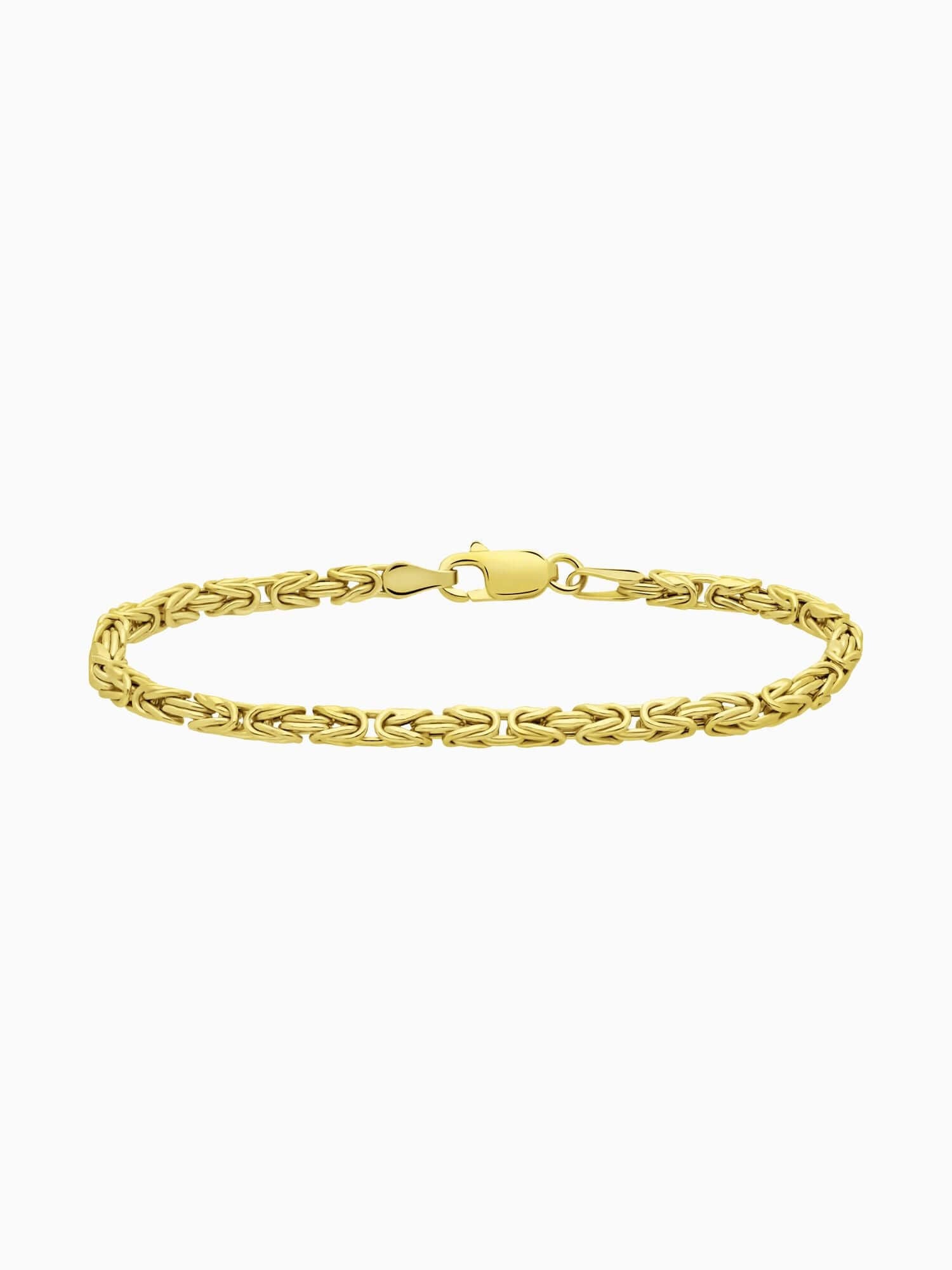 Konings Armband Goud RVS (5mm) gouden koningsarmband 5mm van RVS met luxe goudkleurige coating, schakelarmband productfoto