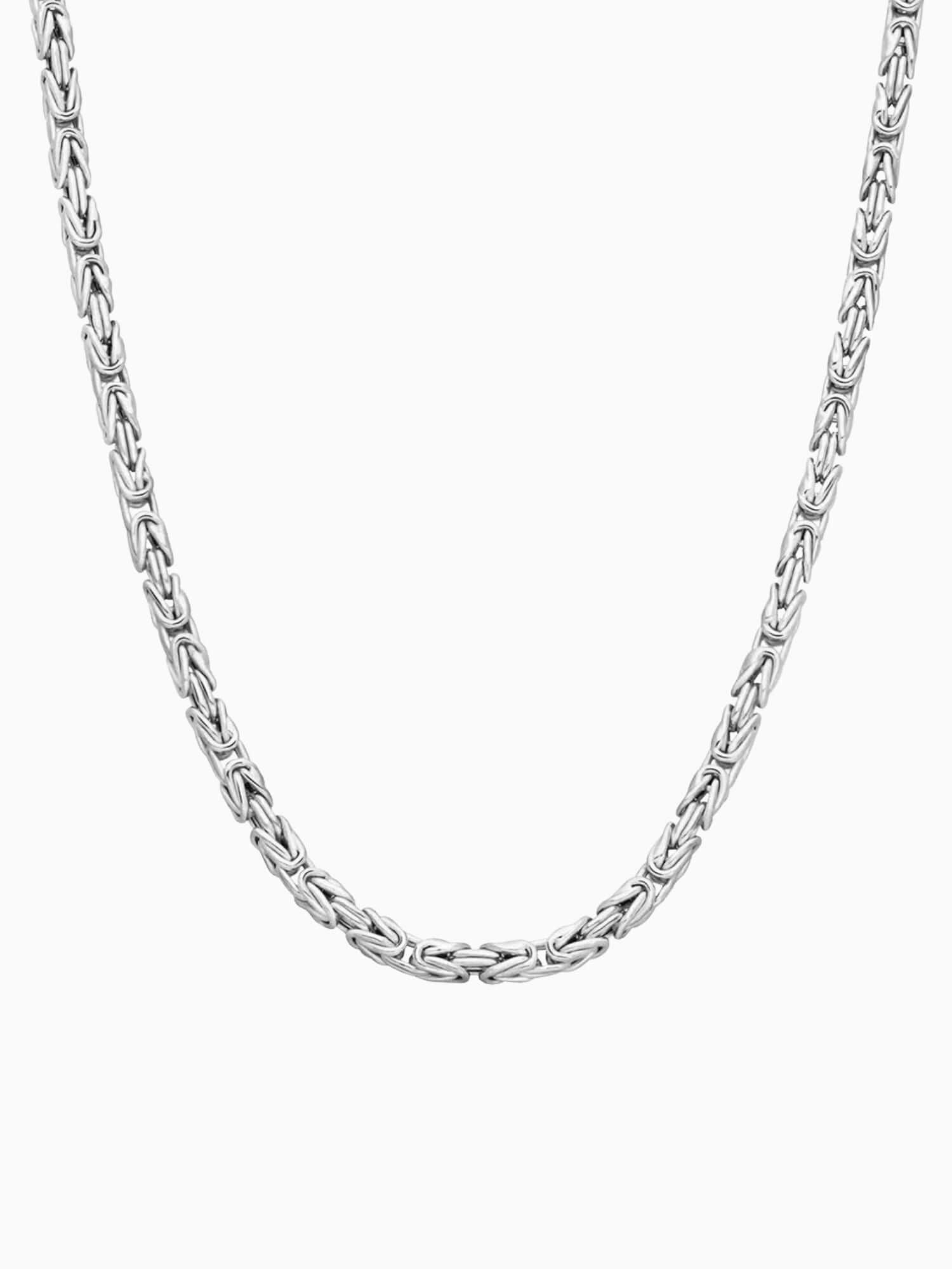 King's Chain Silver Stainless Steel (5 mm) silver king's chain made of stainless steel, 5 mm link, shiny finish