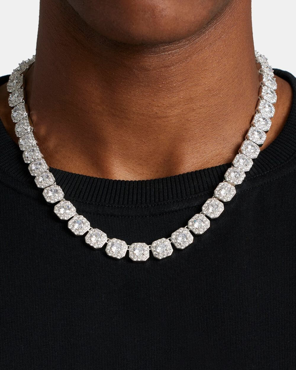 Silberne Luxus-Tenniskette 3 mm und 5 mm