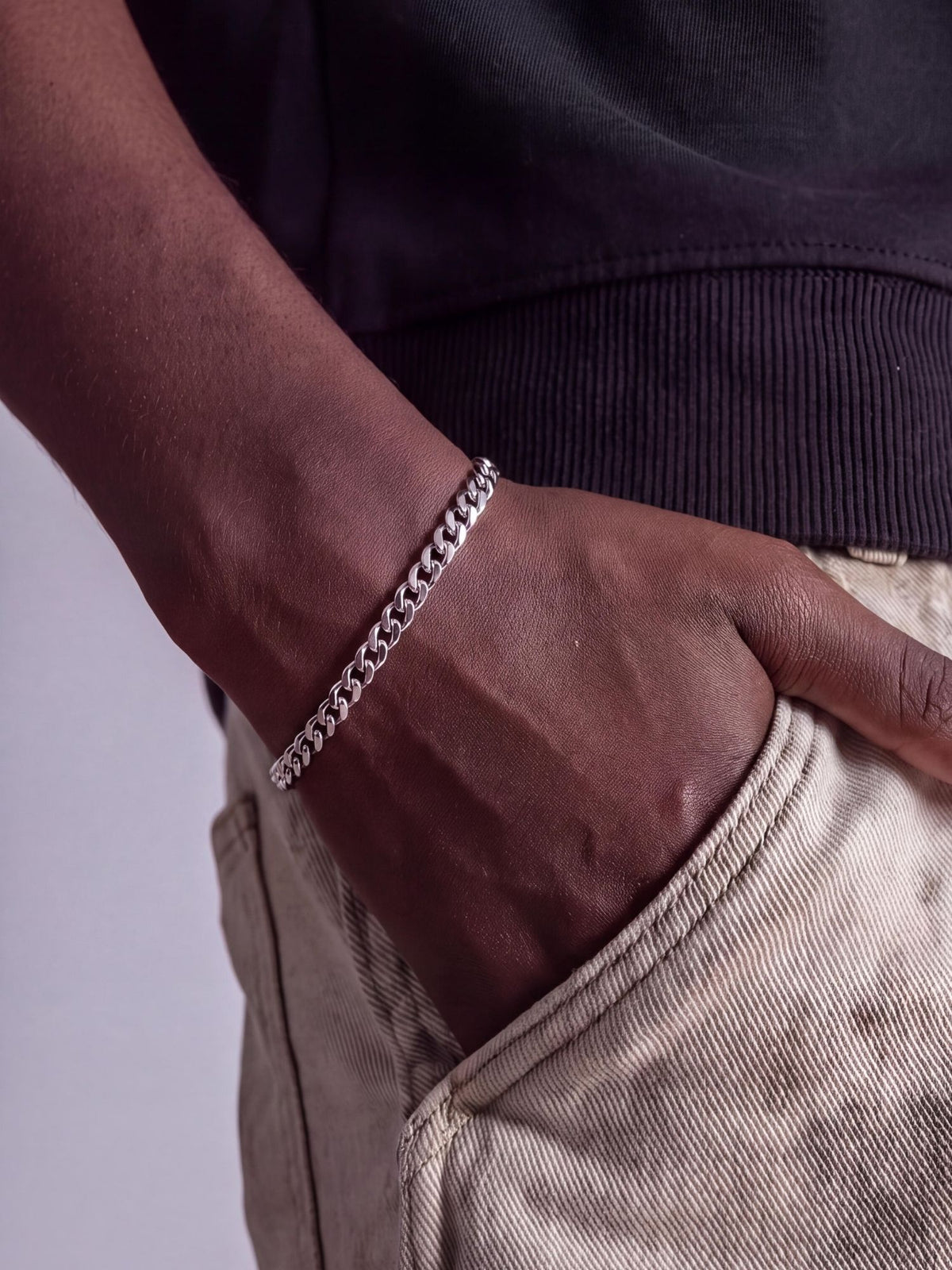 Cuban Armband 925 Sterling Zilver (4mm)