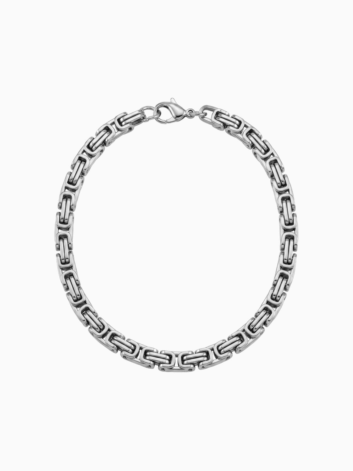 Pulsera bizantina en acero (5 mm)