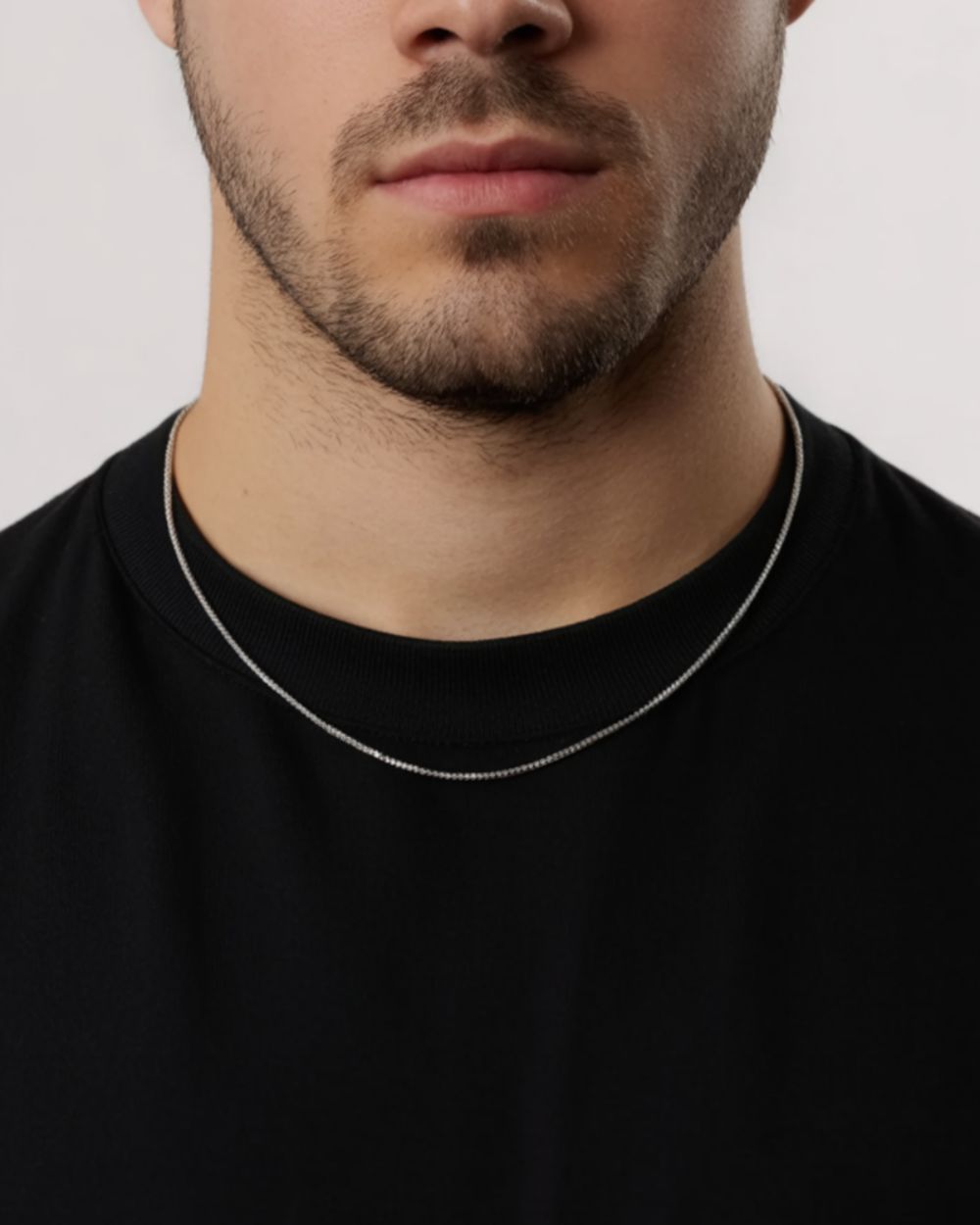 Zilver box ketting
