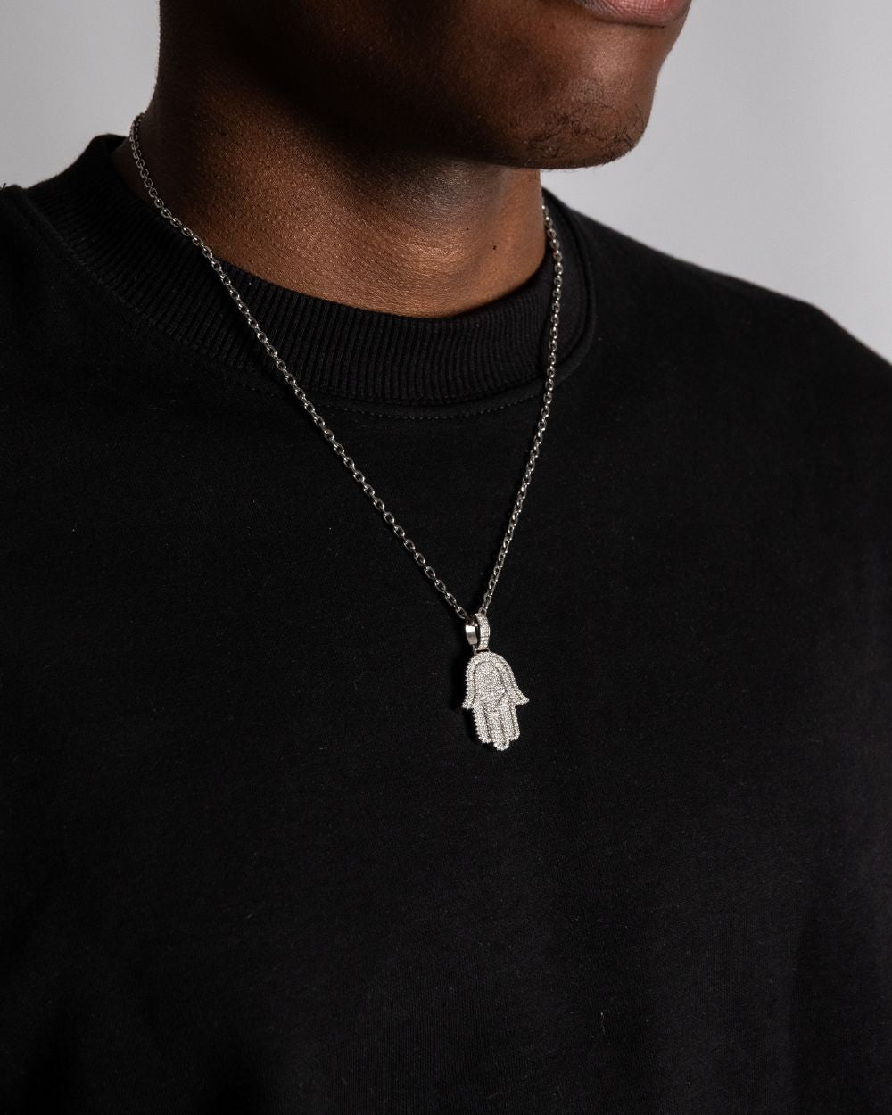 ICED OUT Clover Pendant Silver 925 Sterling