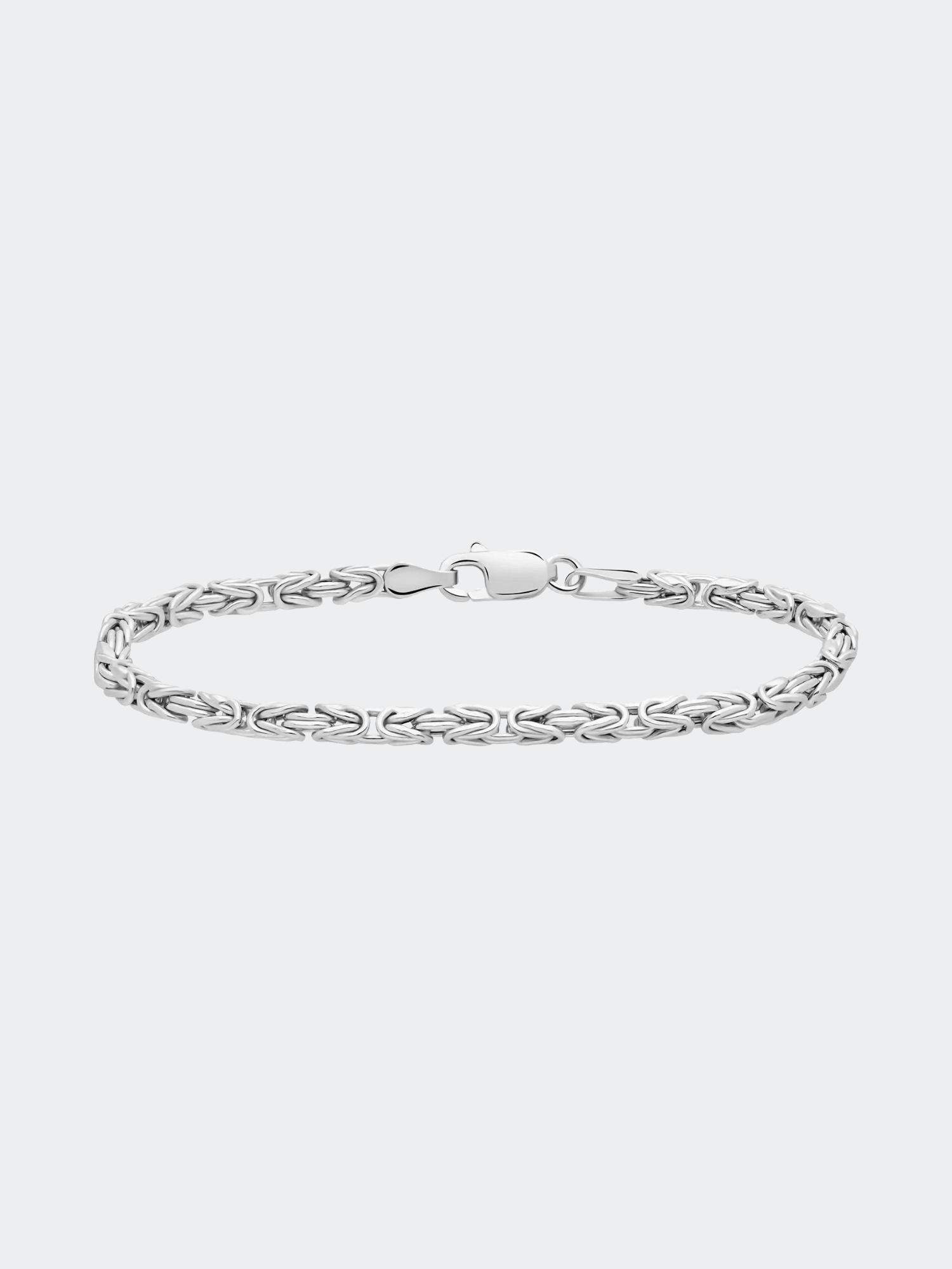 Konings schakel armband zilver 5MM van Carpe Ice, gemaakt van roestvrij staal met elegante koningsschakels.