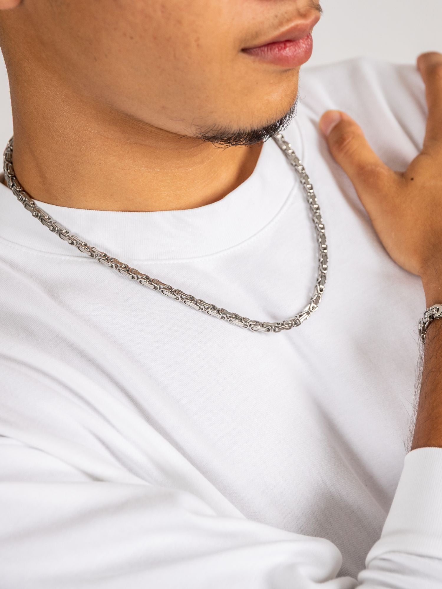 Zilveren Konings Schakel Ketting 5MM