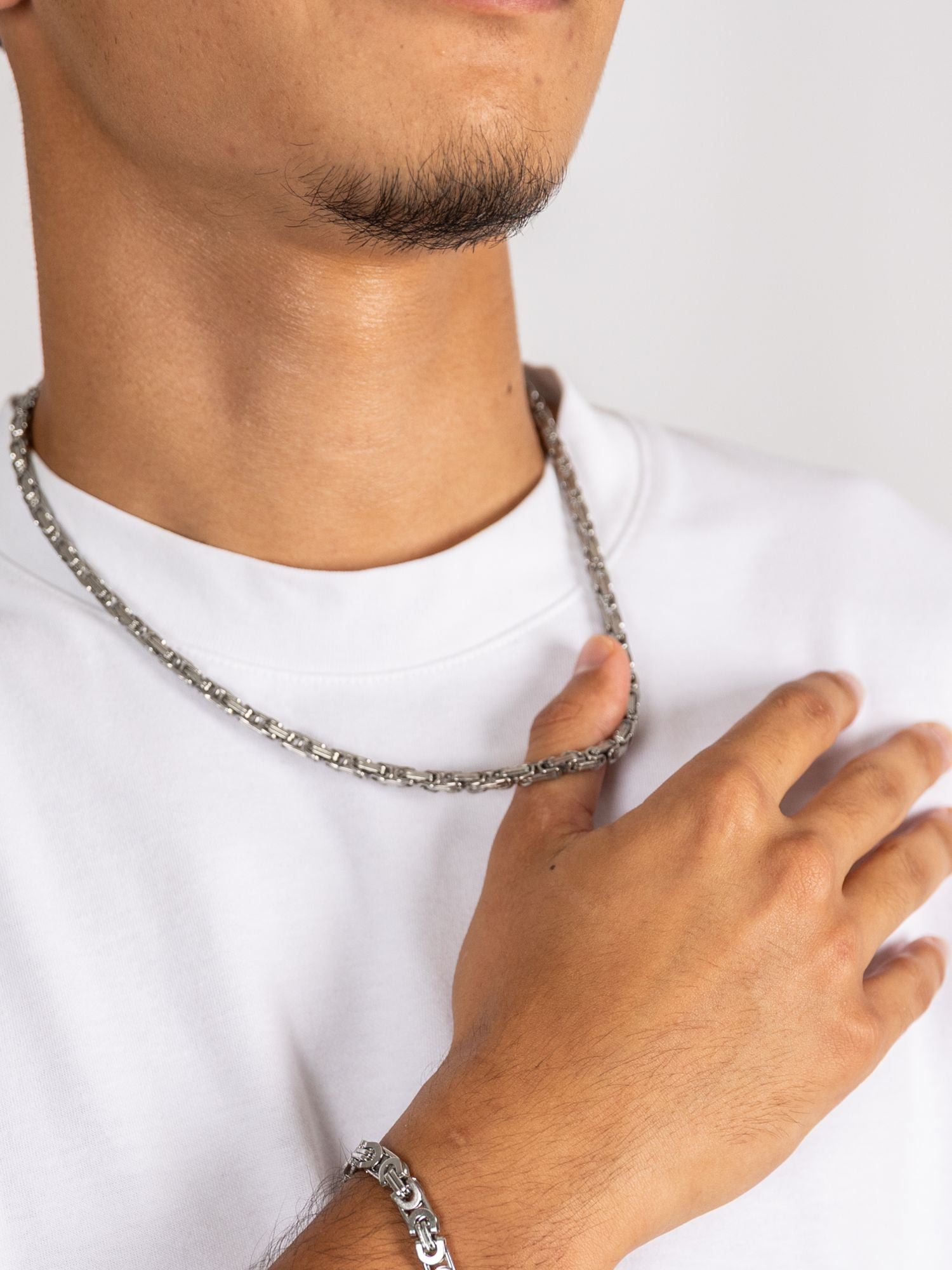 Zilveren Konings Schakel Ketting 5MM