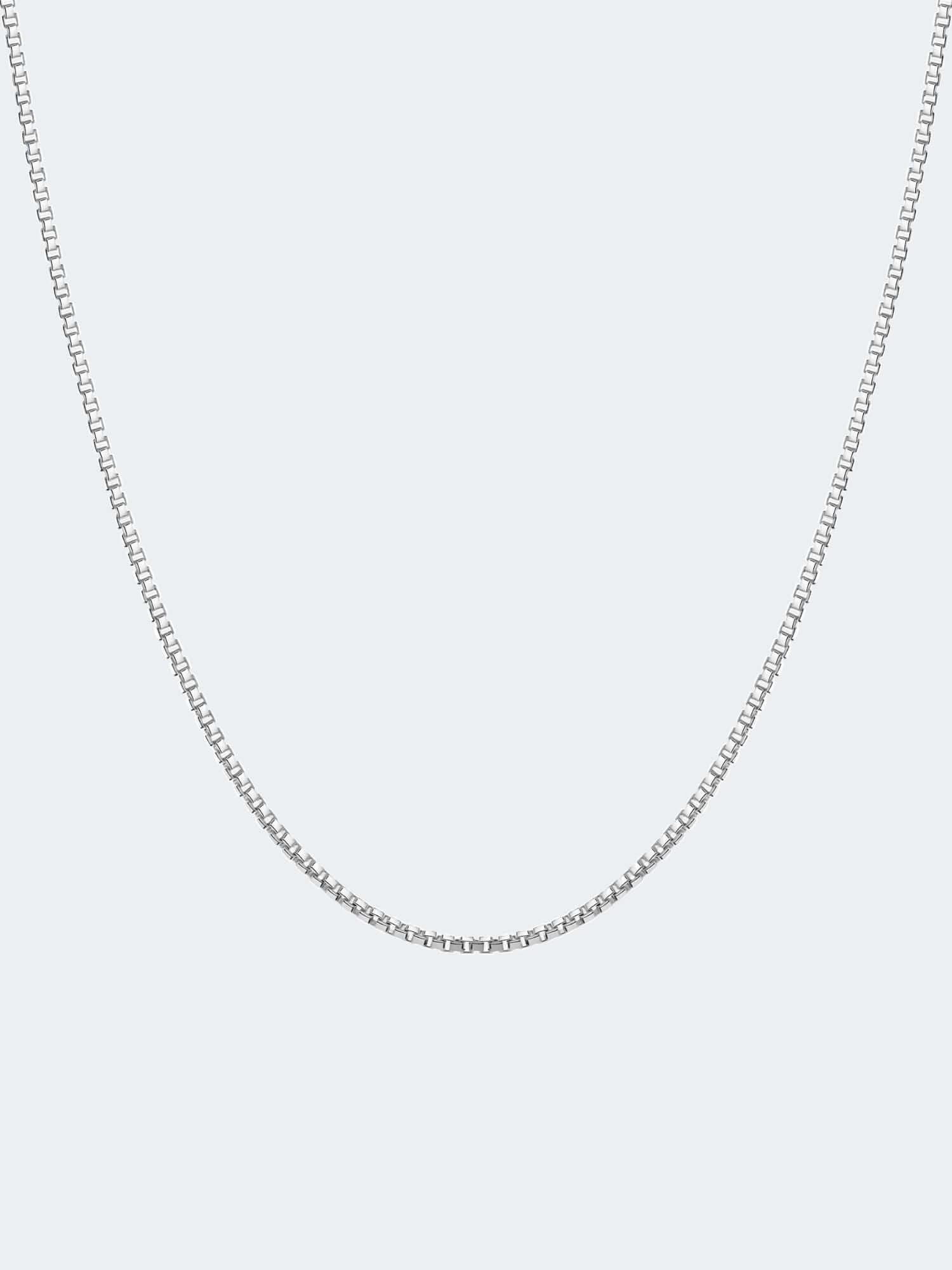 Zilveren box ketting van Carpe Ice, elegante 2mm en 3mm minimalistische schakels.