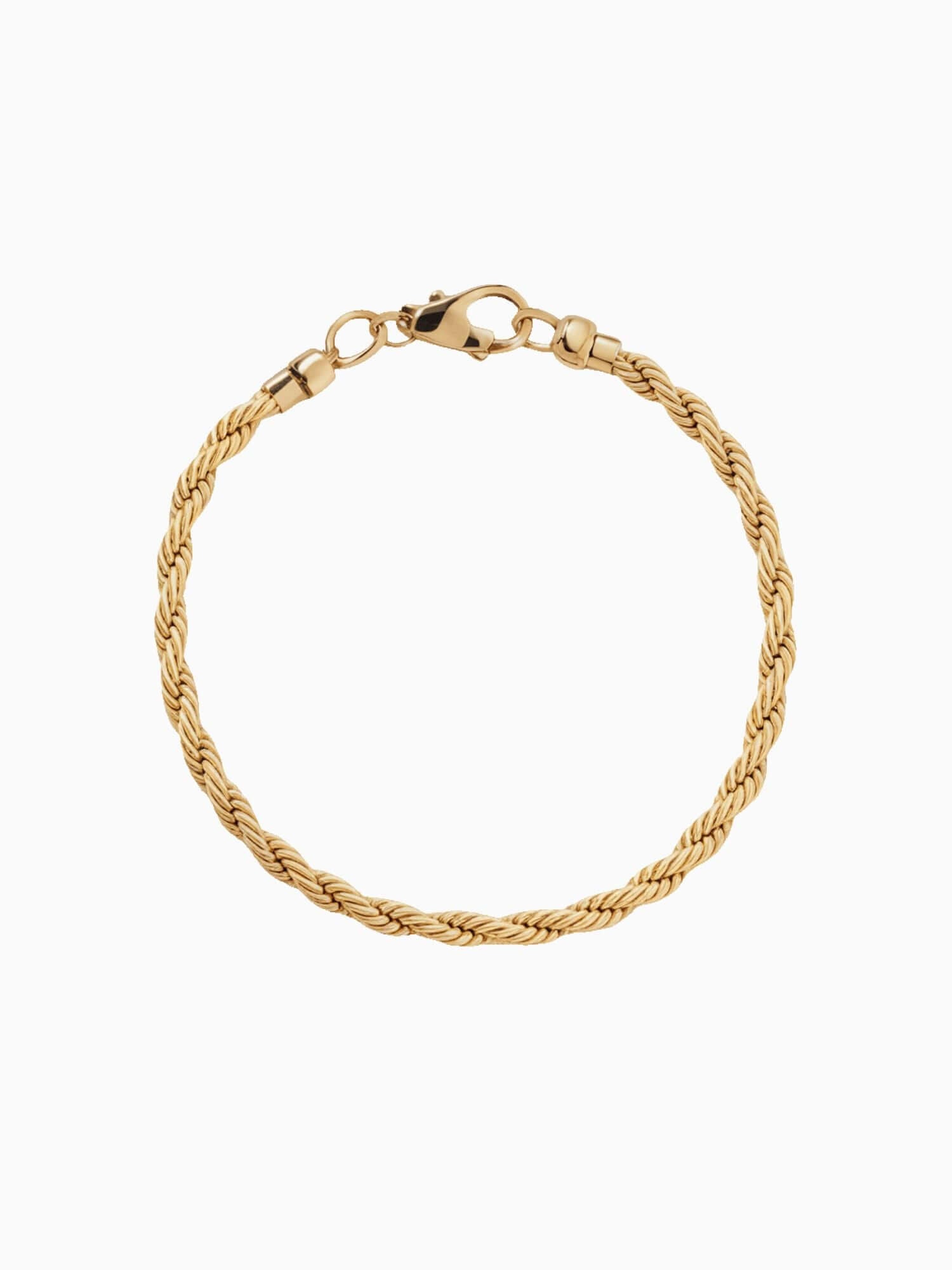 Rope Armband Goud RVS (3mm) 3MM gouden RVS rope schakelarmband met lobster clasp van Carpe Ice