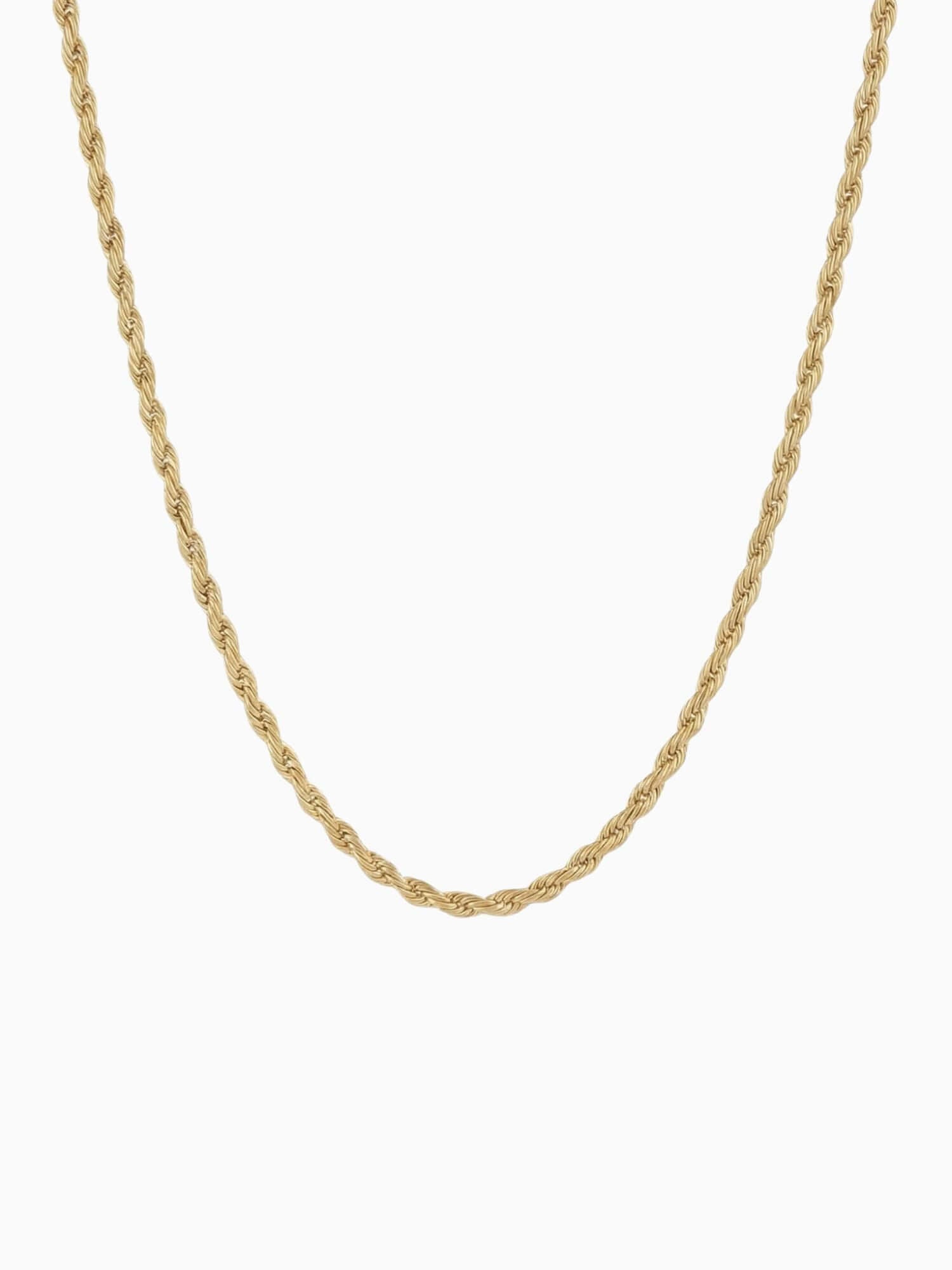 Rope Ketting 18K Goud Verguld (1.5mm) 18K goud vergulding, minimalistisch design