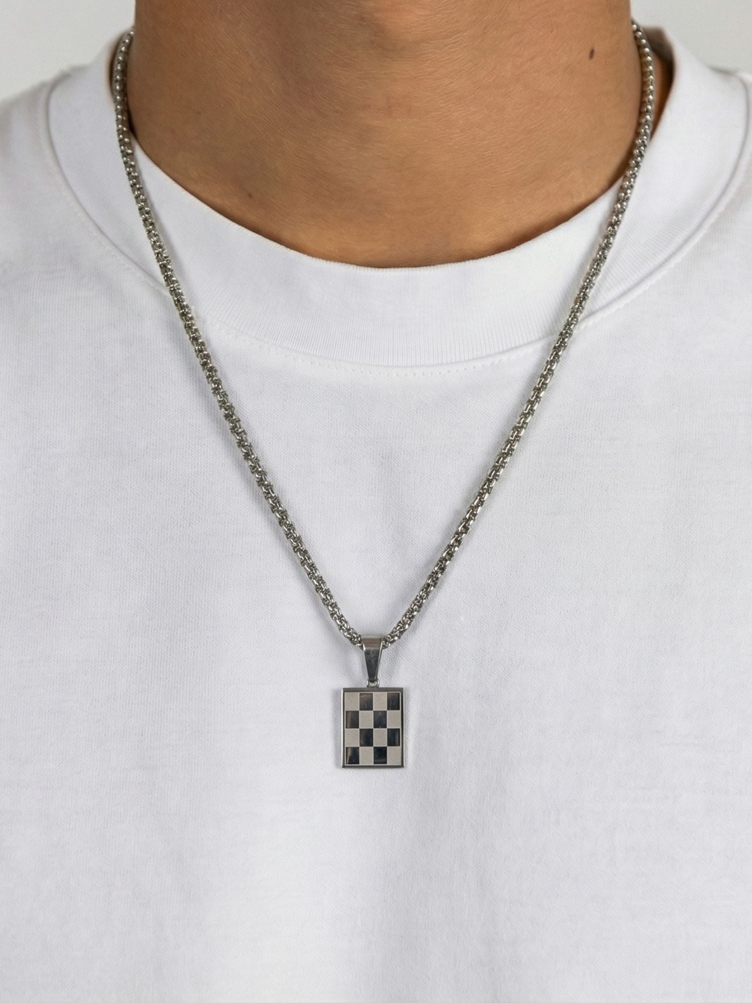 Schaakbord Hanger Zilver