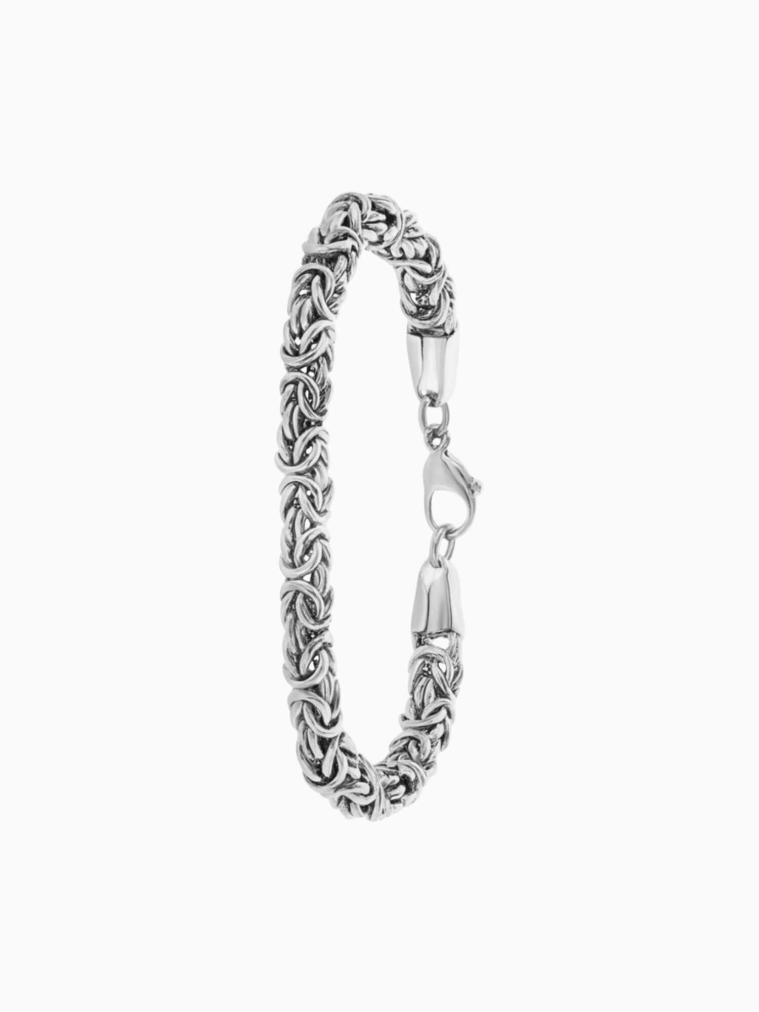 Zilveren Byzantijnse Konings Armband 6MM met iconisch vlechtpatroon van Carpe Ice.