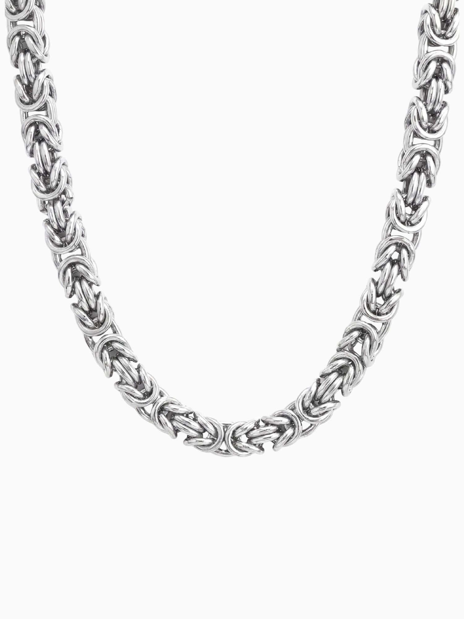 Silver Byzantine King Chain Stainless Steel (6mm)