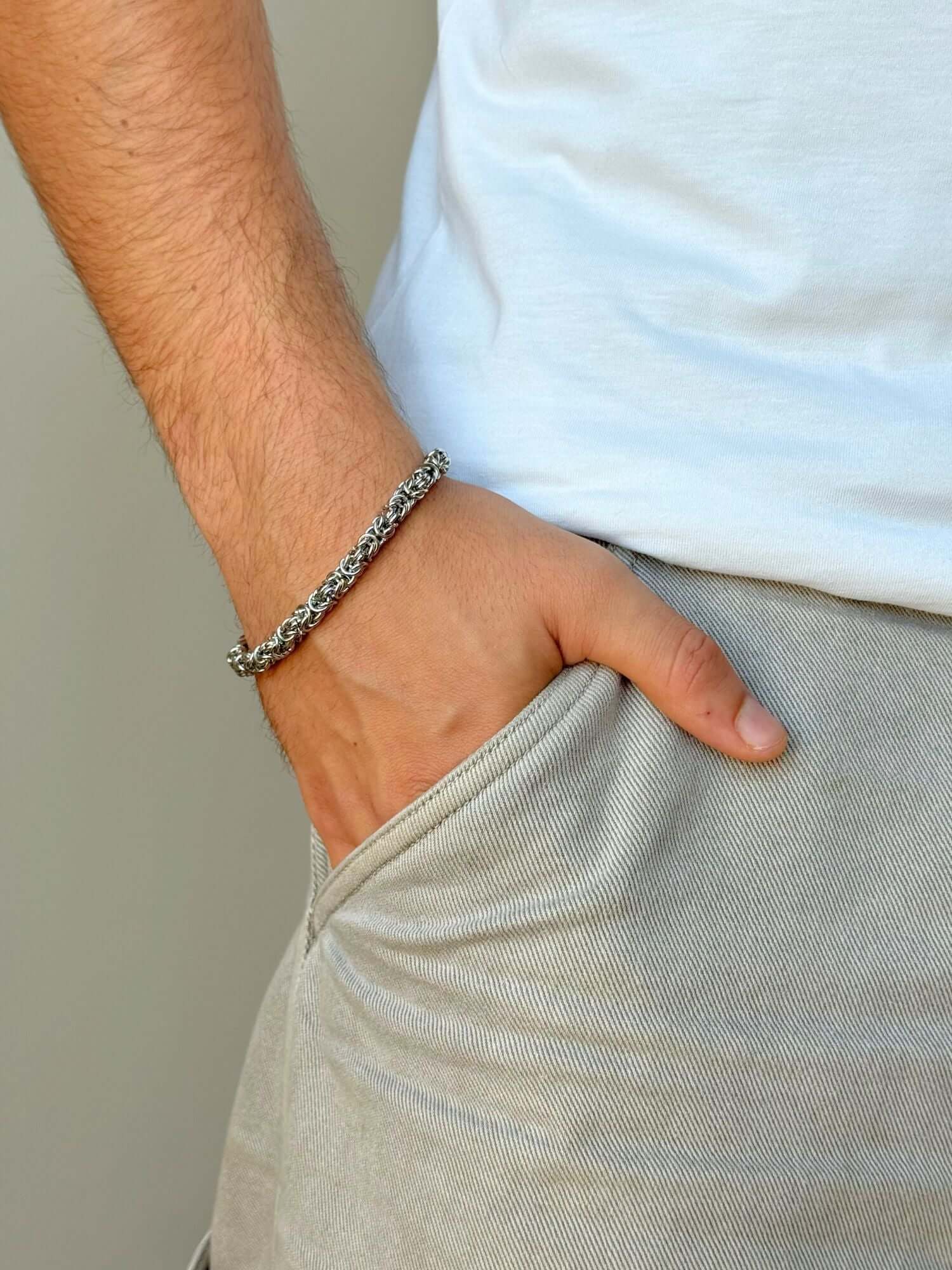 Zilveren Byzantijnse konings armband