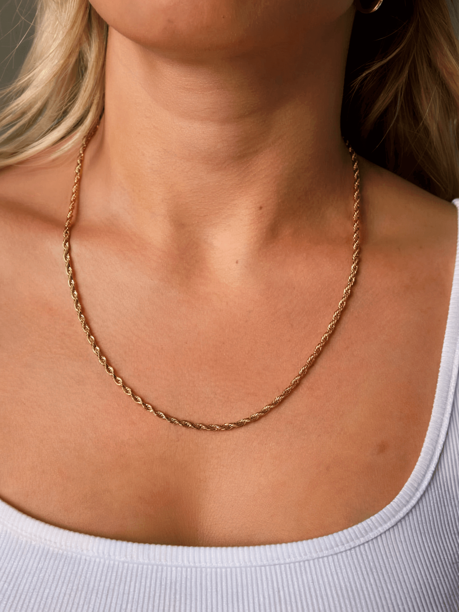 Gouden Luxe Rope Ketting 2MM en 3MM - Carpeice