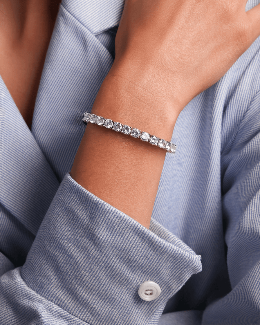Silbernes Luxus-Tennisarmband 3MM und 5MM