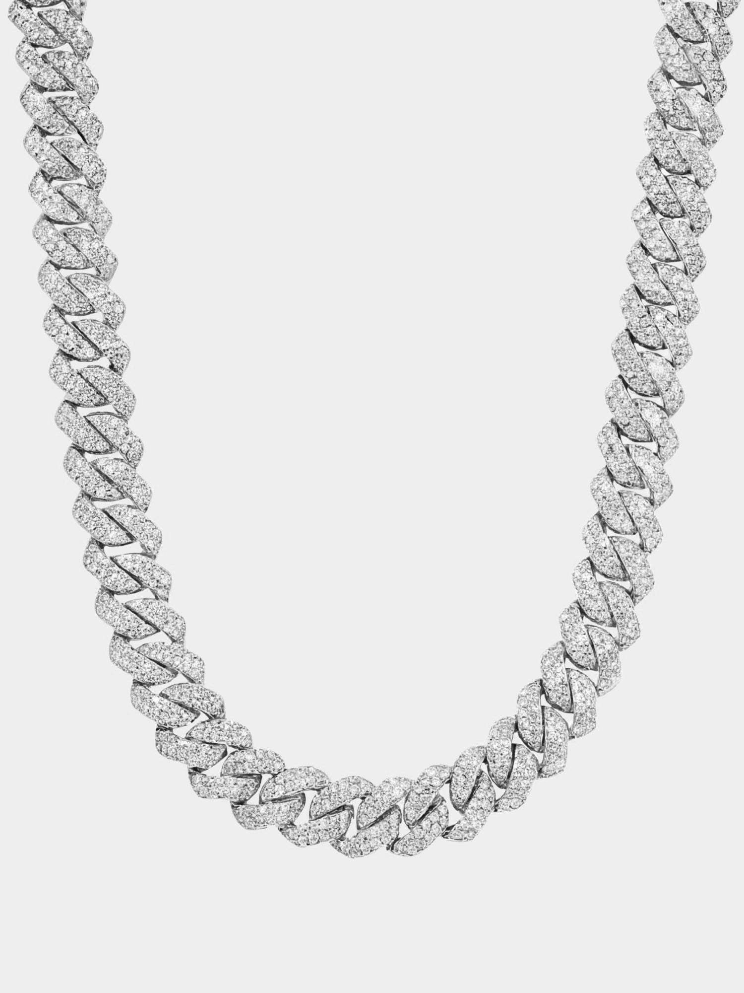 Cuban Link Ketting Zilver ICED OUT 6MM,8MM & 10MM