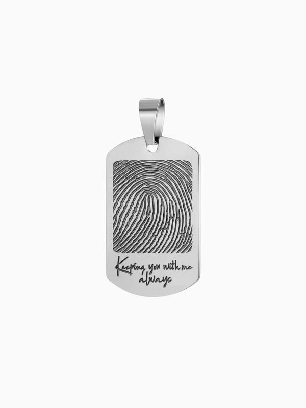 Dog Tag Hanger Zilver (Graveren)