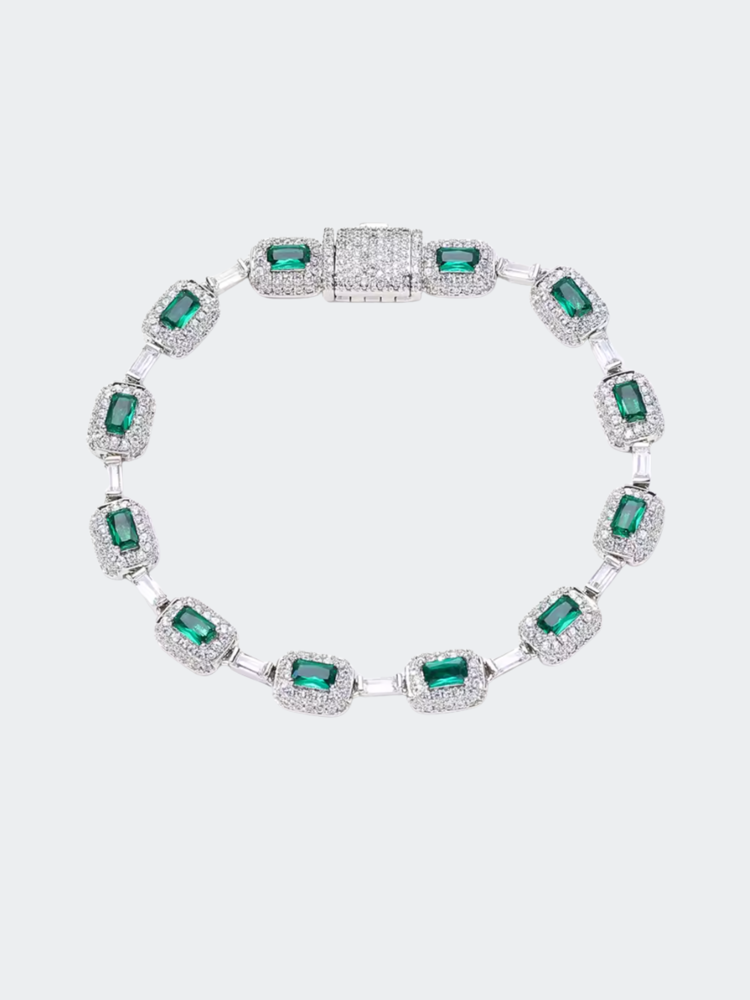 ICED OUT EMERALD Armband 7MM