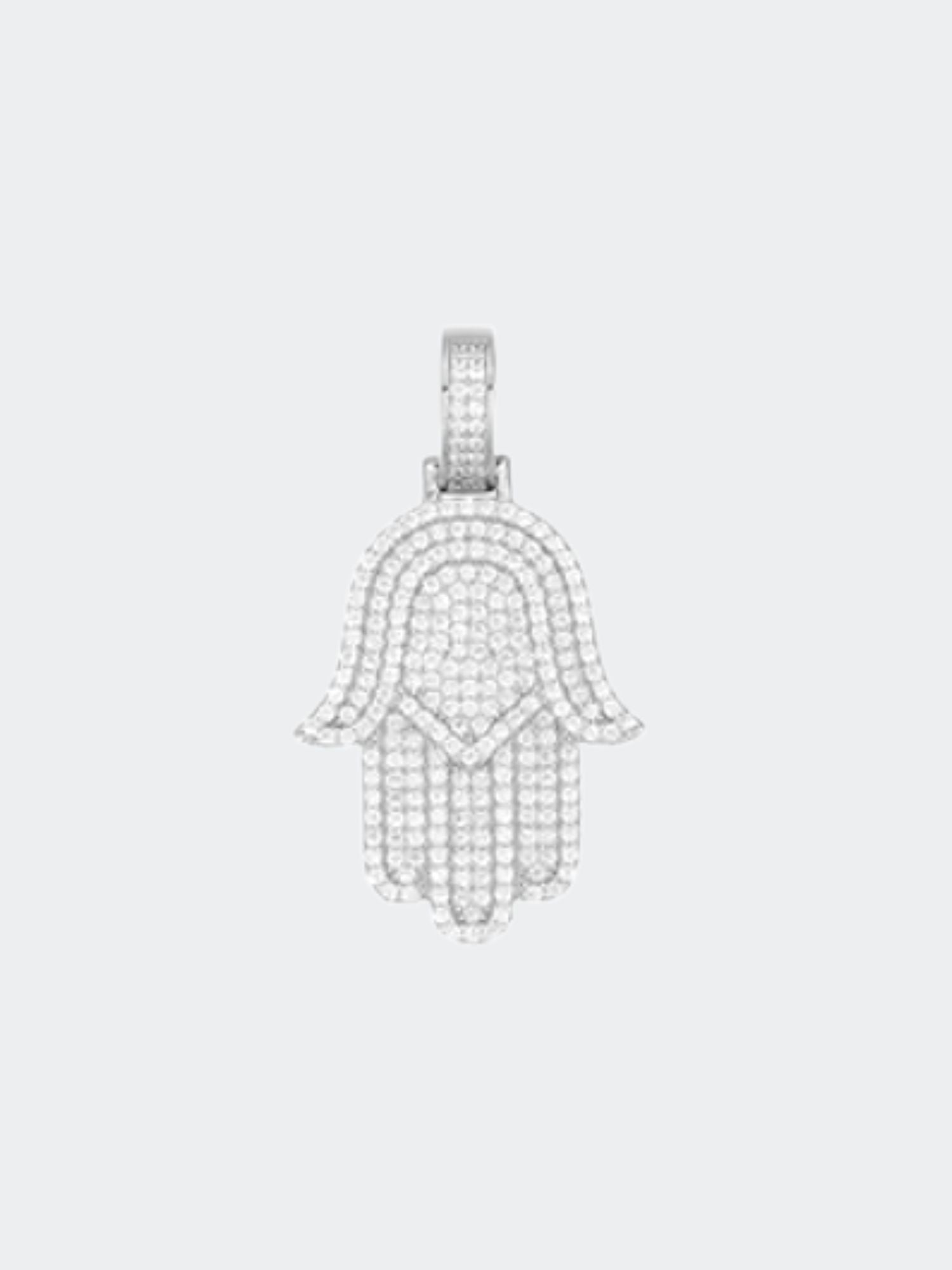 ICED OUT Kleeblatt Anhänger Silber 925 Sterling