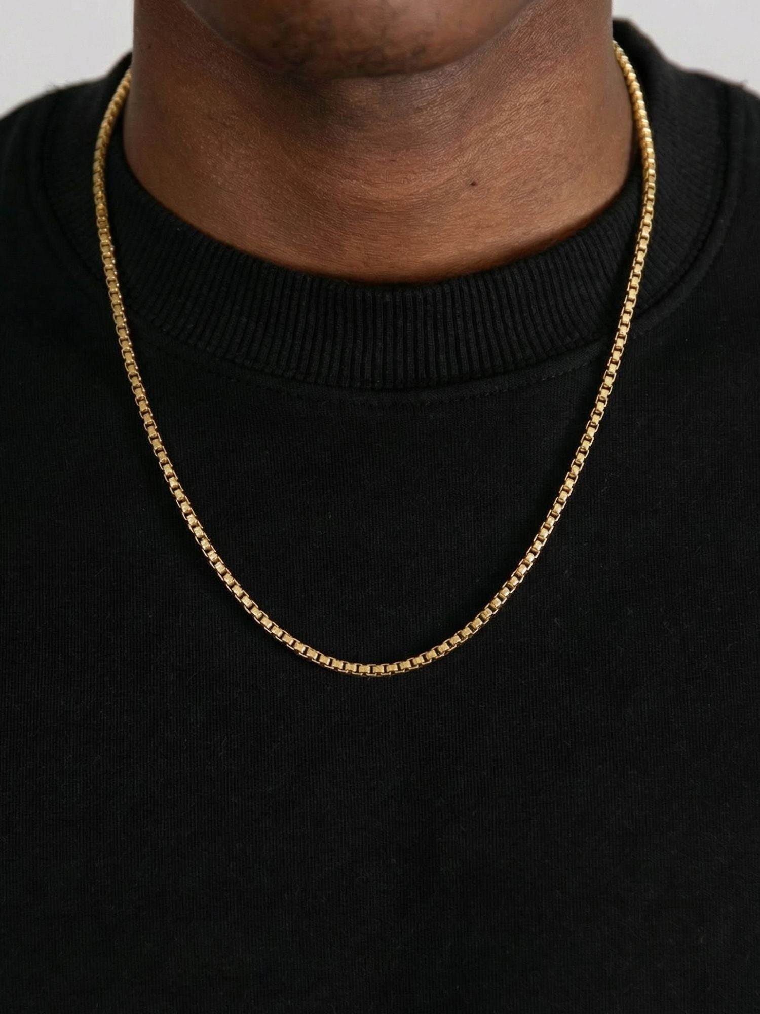 Collana Box Dorata 2MM 3MM