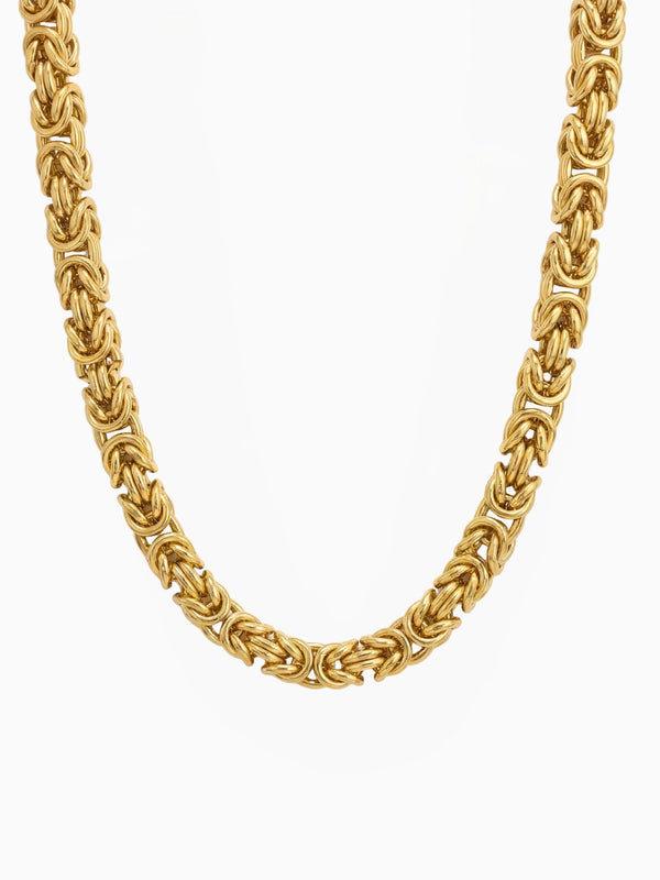 Gouden Byzantijnse Konings Ketting RVS (6mm)