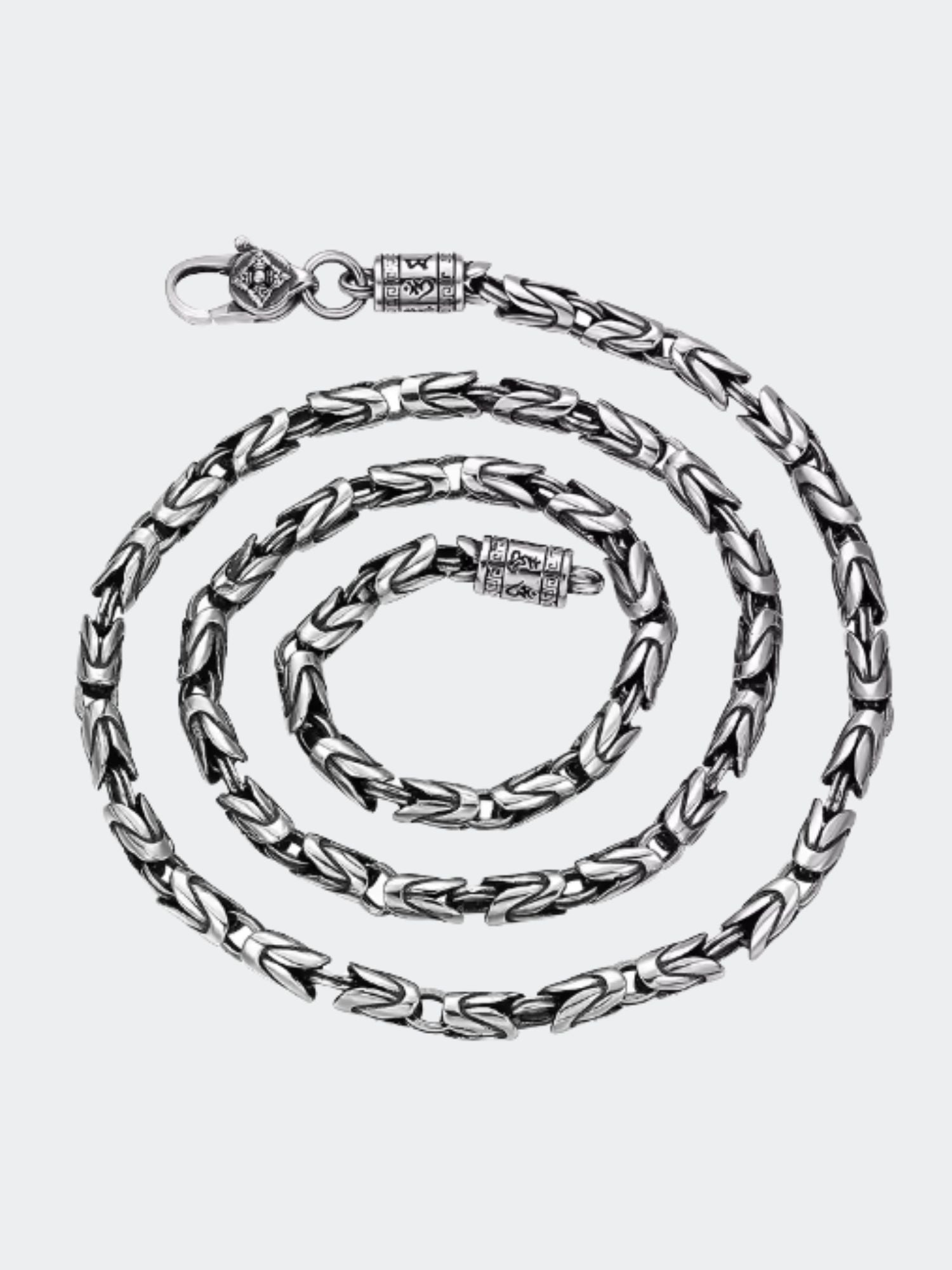 Luxe Byzantijnse 990 Sterling Zilver Ketting 4mm