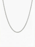 Chaîne maille gourmette en argent sterling 925 2 mm au design épuré et au style intemporel
