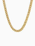 Cuban Chain Gold Stainless Steel (3mm, 5mm & 7mm) gold-colored stainless steel Cuban link chain with lobster clasp, luxurious look
