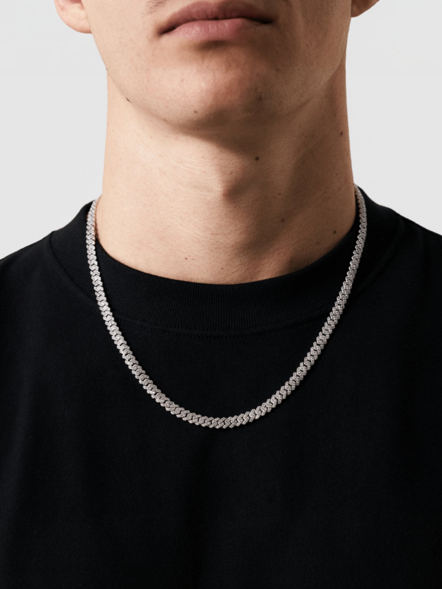 Een mooie zilveren cuban link ketting zilver