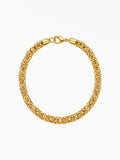 Bracciale a maglia bizantina da 6 mm in acciaio inossidabile dorato di Carpe Ice, con maglie intrecciate e chiusura a moschettone