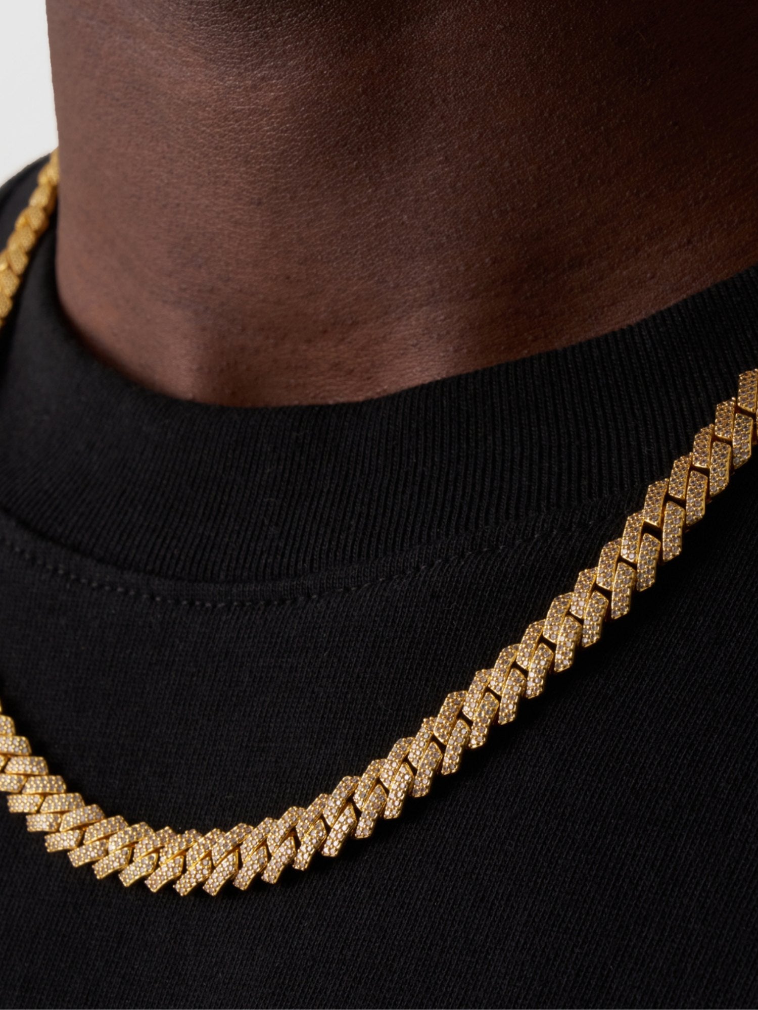 Gouden Iced out cuban link ketting