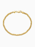 Konings Armband 18k Goud Verguld (2.5mm) koningsschakel armband 925 sterling zilver met 18k goud verguld, 2.5mm breed