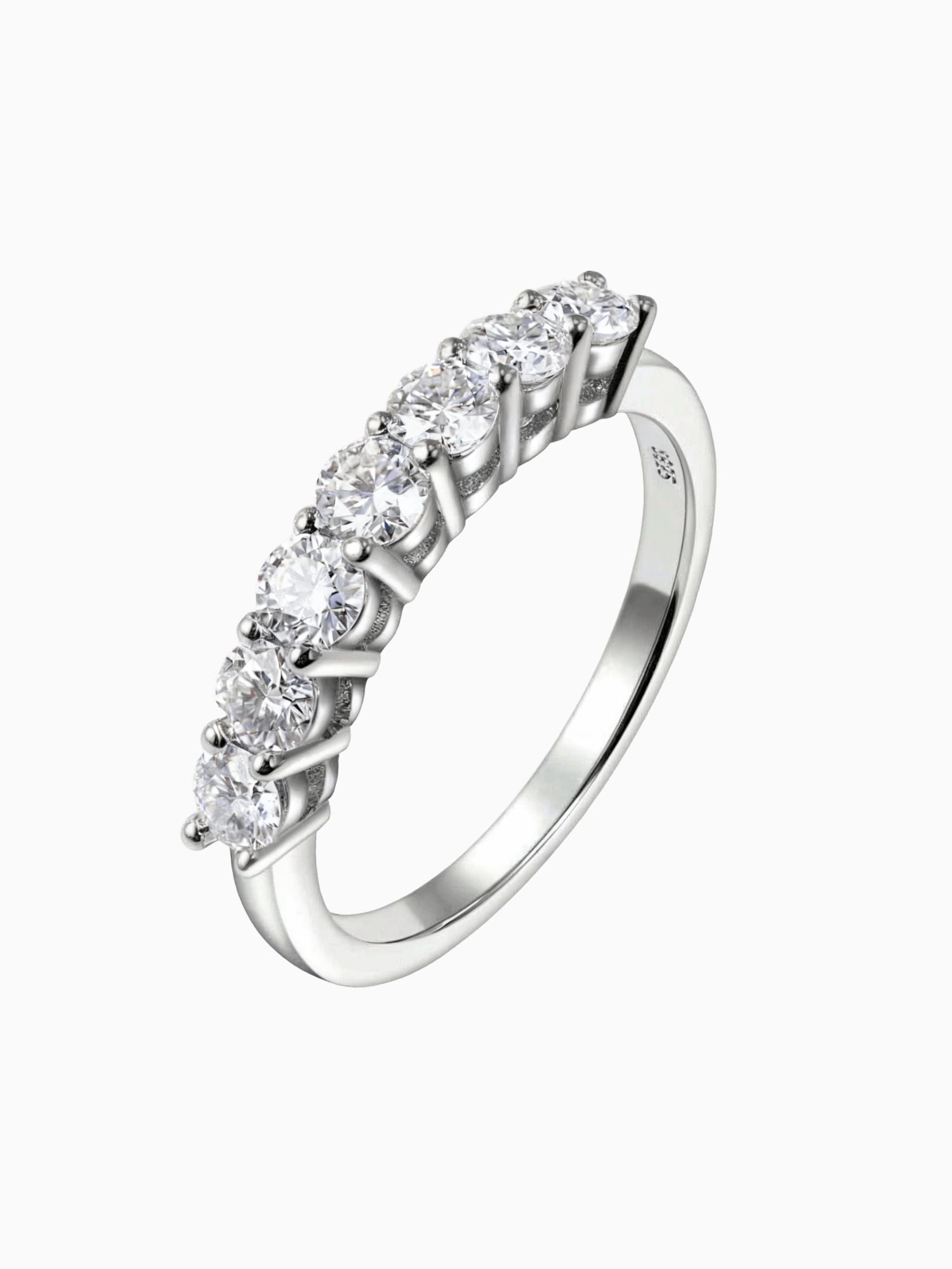 Moissanite Tennis ring van 925 sterling zilver en schitterende diamanten, luxe en tijdloze uitstraling.