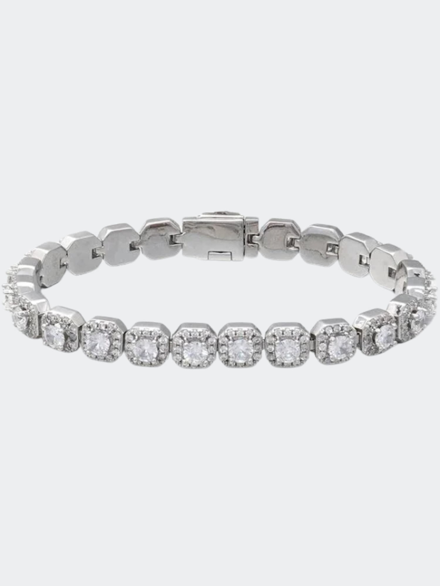 Clustered Zilveren Tennis Bracelet 10MM en 12MM