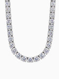 Moissanite Tennis Necklace (5mm) 925 Silver with VVS D Stones and a luxurious look.