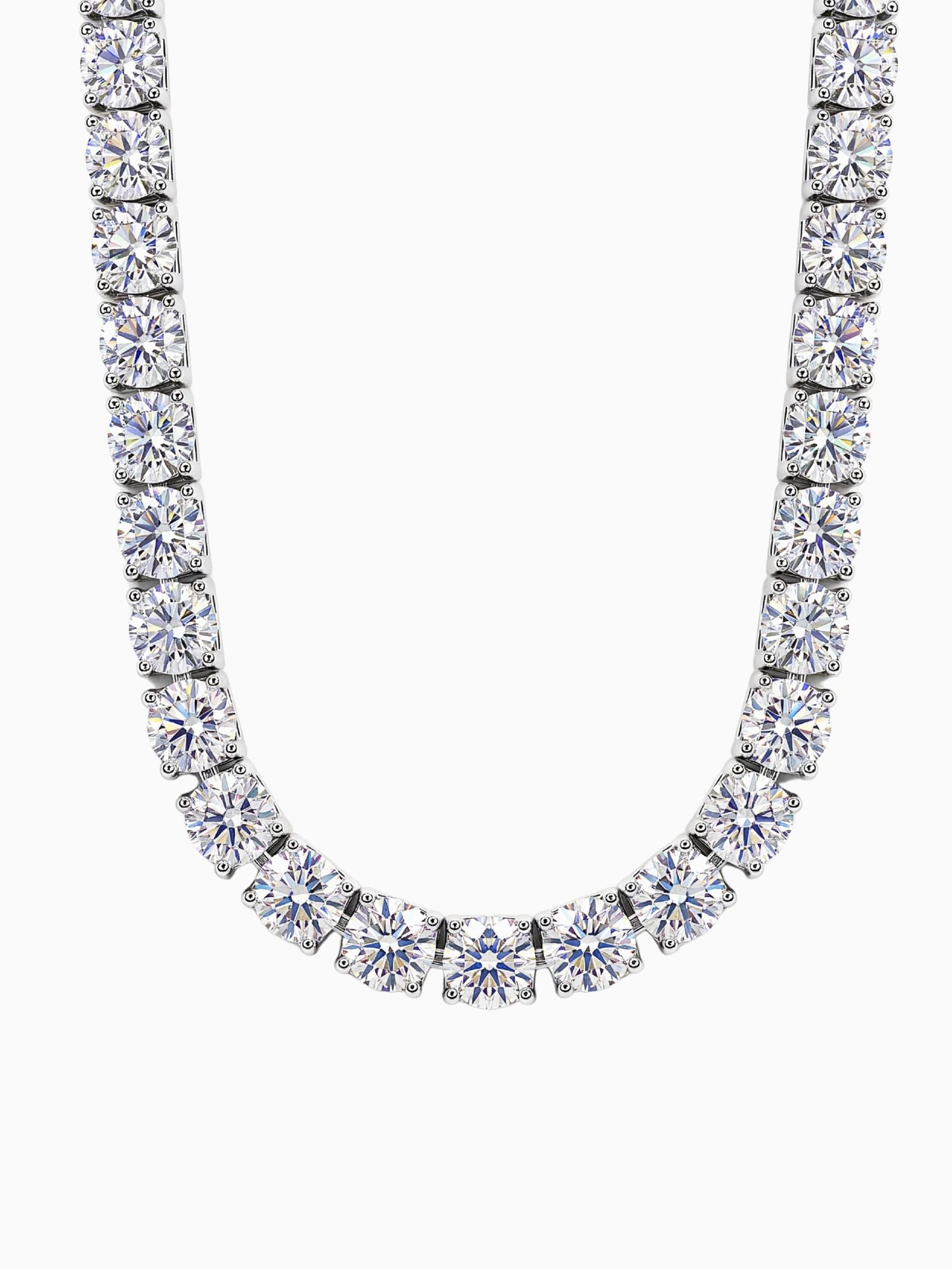 Moissanite Tennis Ketting (5mm) 925 Zilver