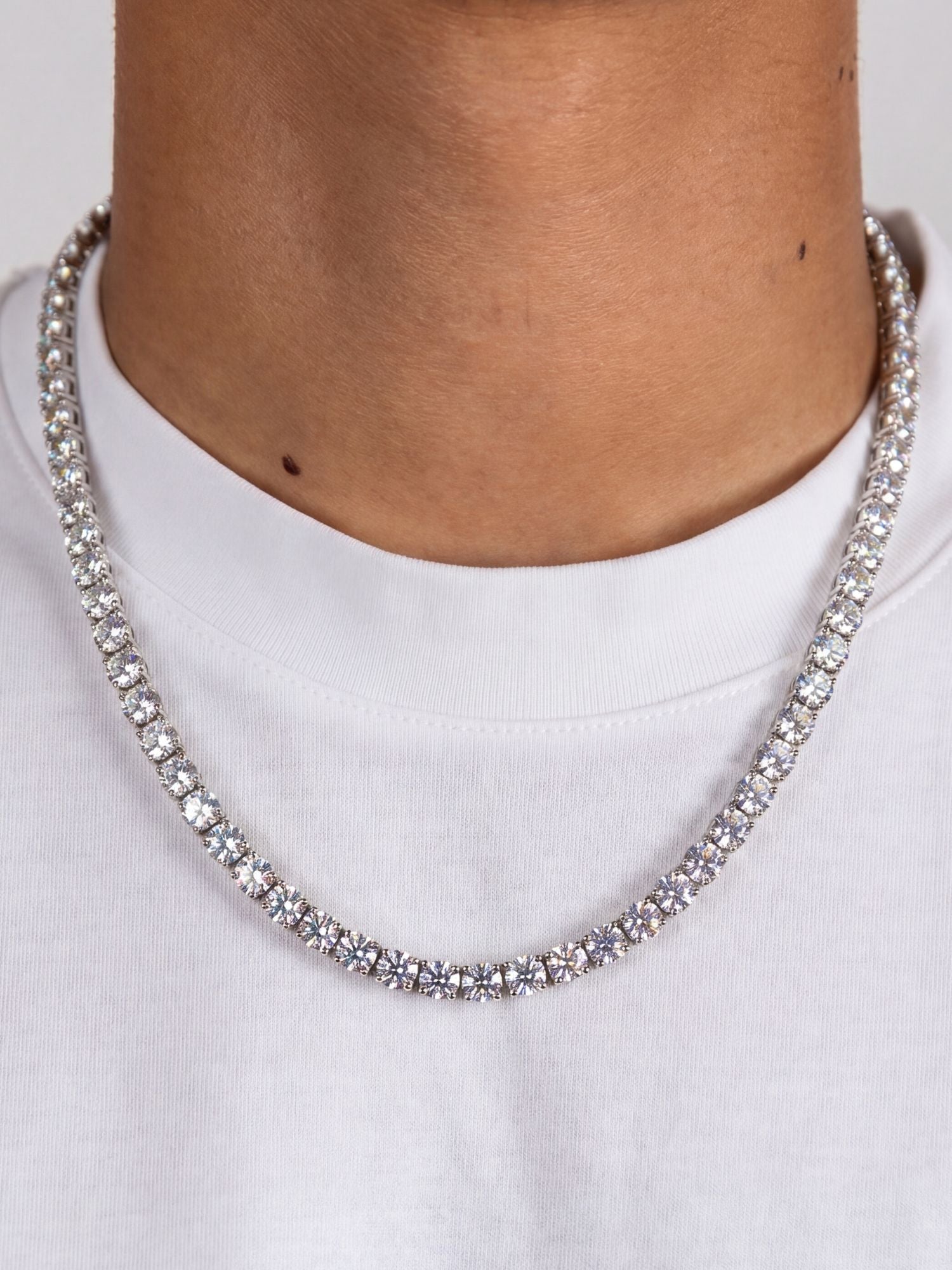 Moissanite Tennis Ketting (5mm) 925 Zilver