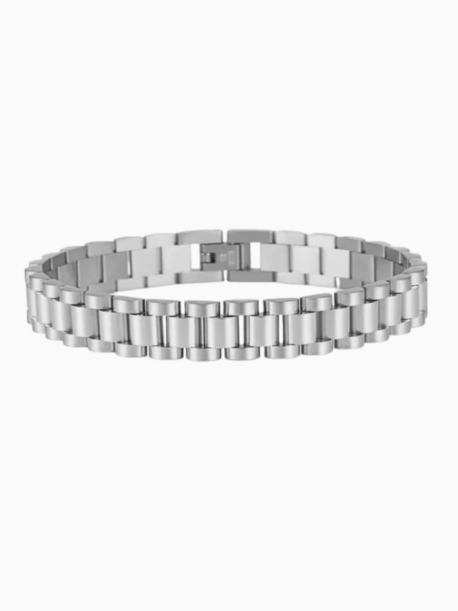 Rolex Armband Zilver RVS (10mm) met luxe schakeldesign en stijlvolle uitstraling.