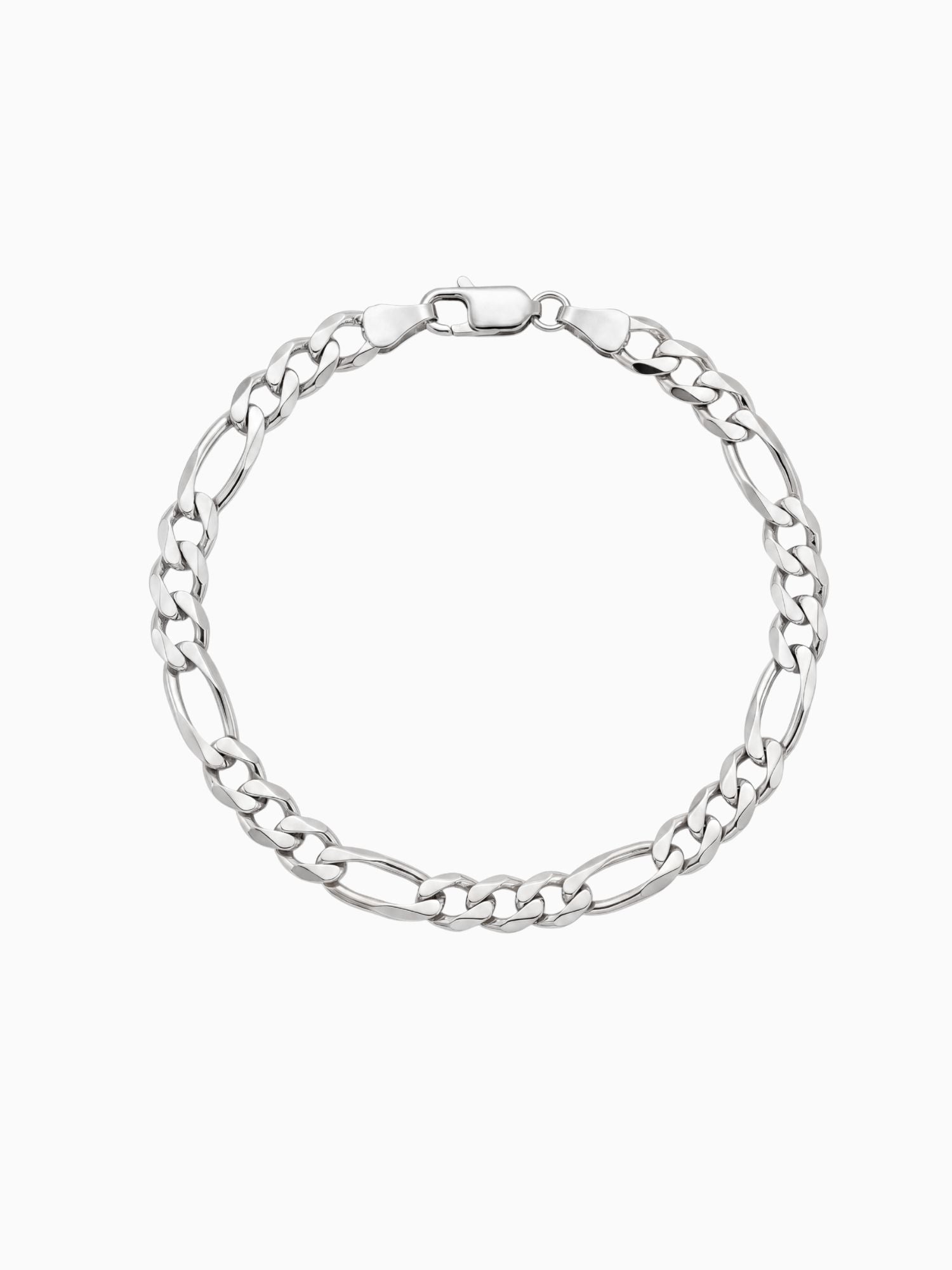 Figaro-Armband aus silbernem Edelstahl (3 mm & 5 mm)