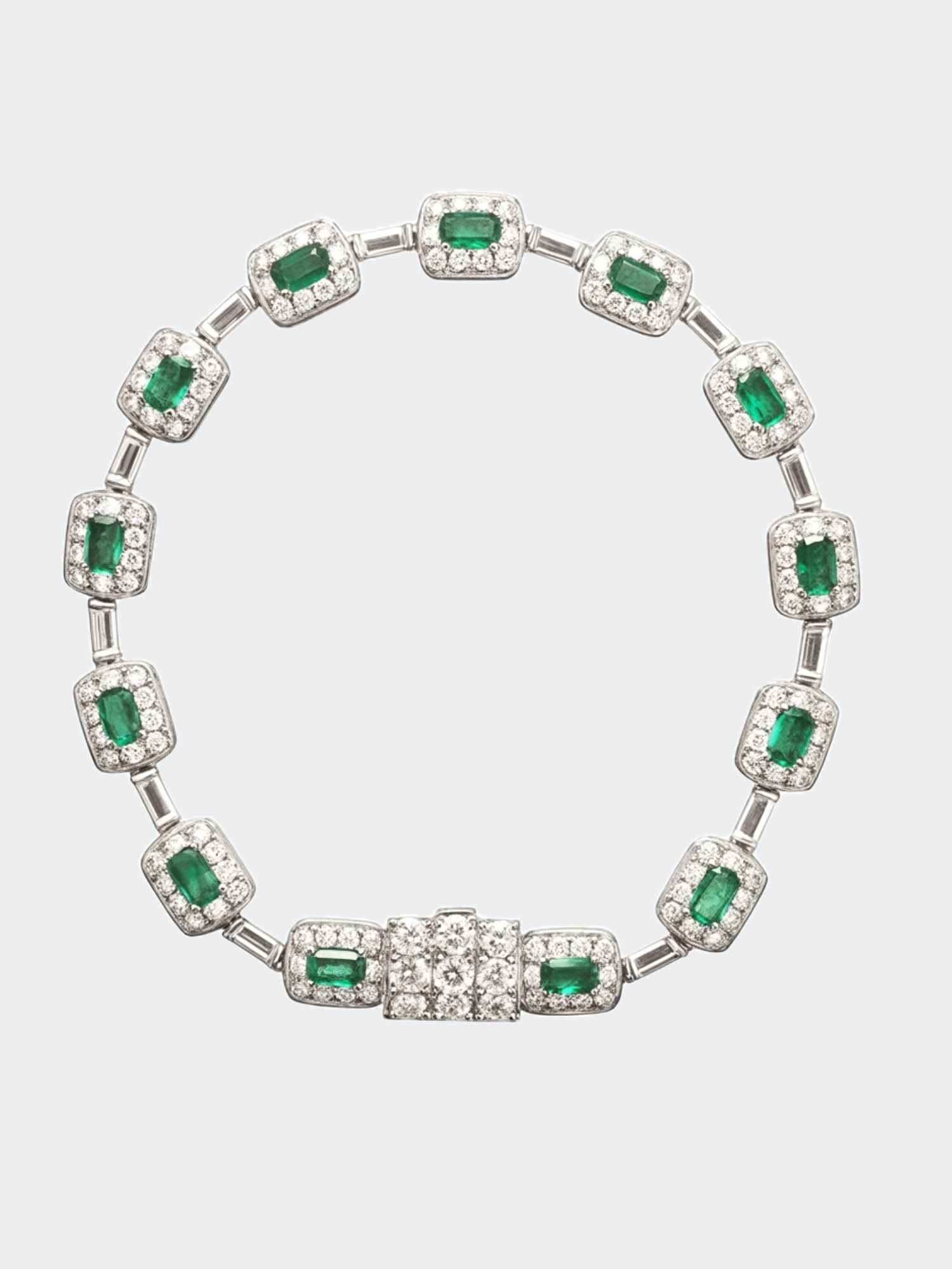 ICED OUT EMERALD Armband 7MM