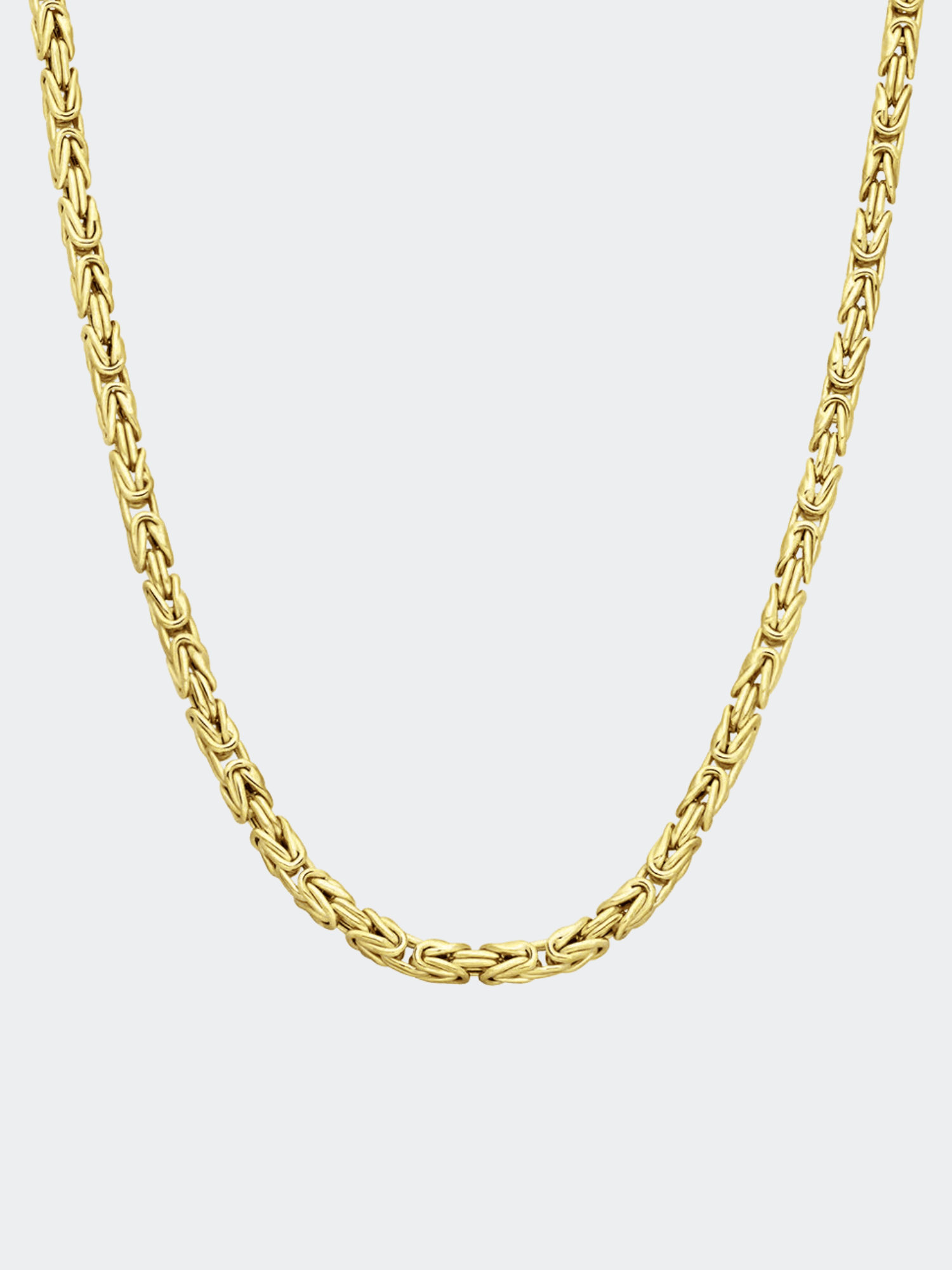 Gouden Luxe Konings Schakel Ketting 3MM - 5MM