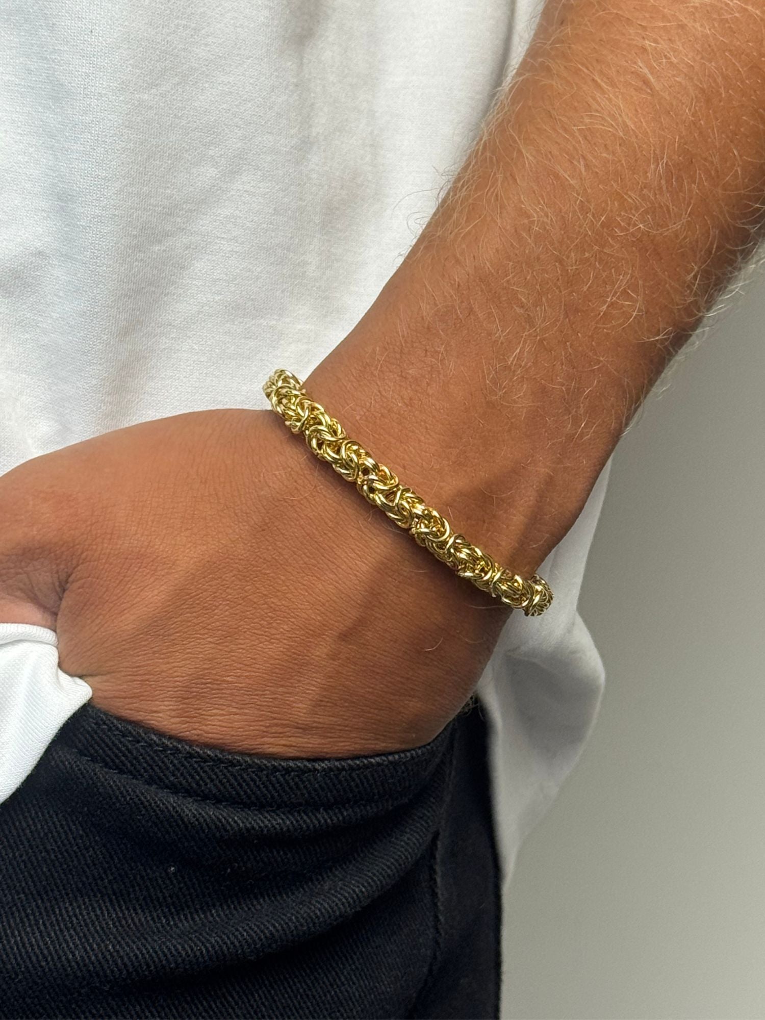 Gouden Byzantijnse Konings Armband 6MM