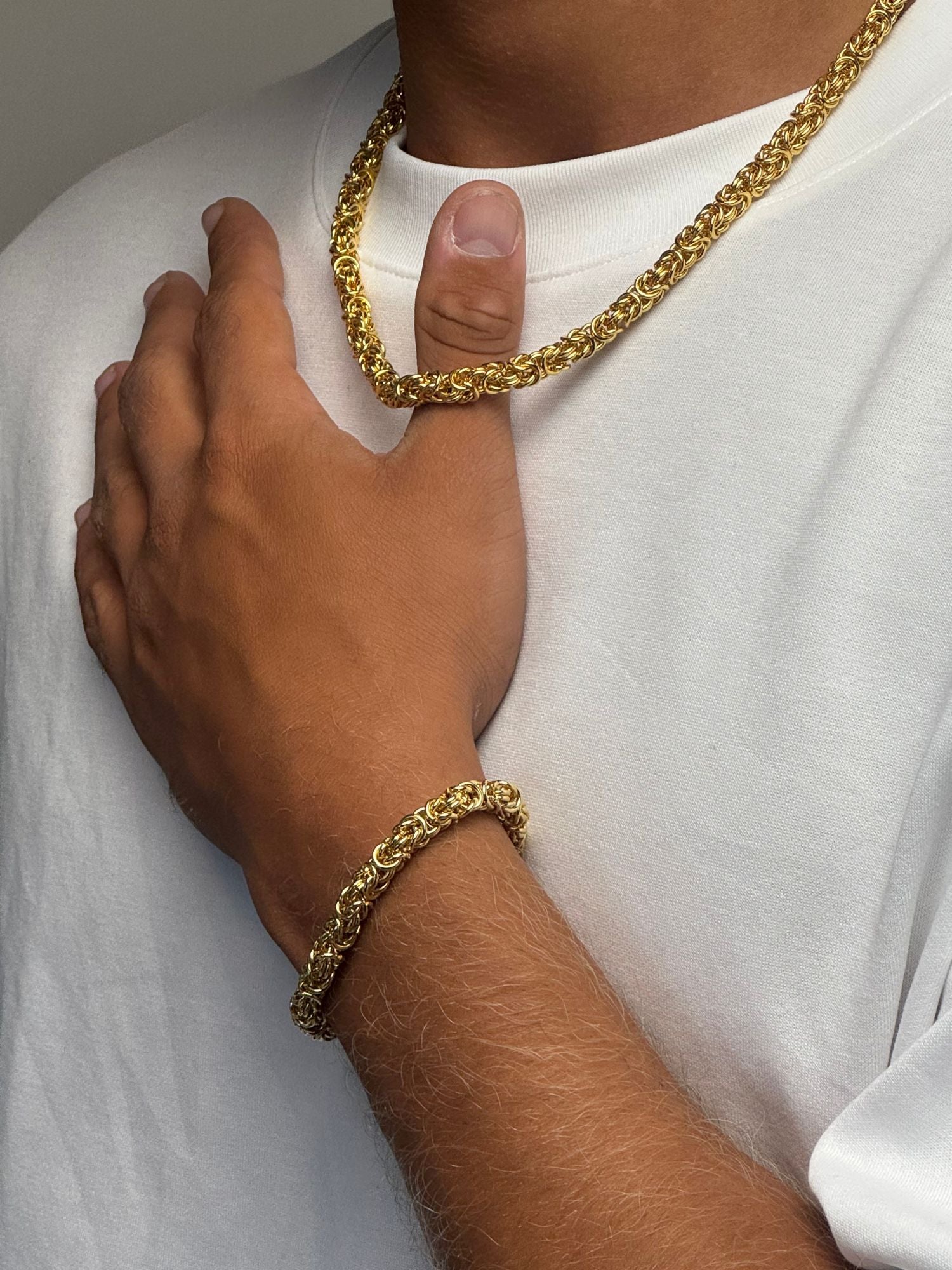 Gouden Byzantijnse Konings Armband 6MM