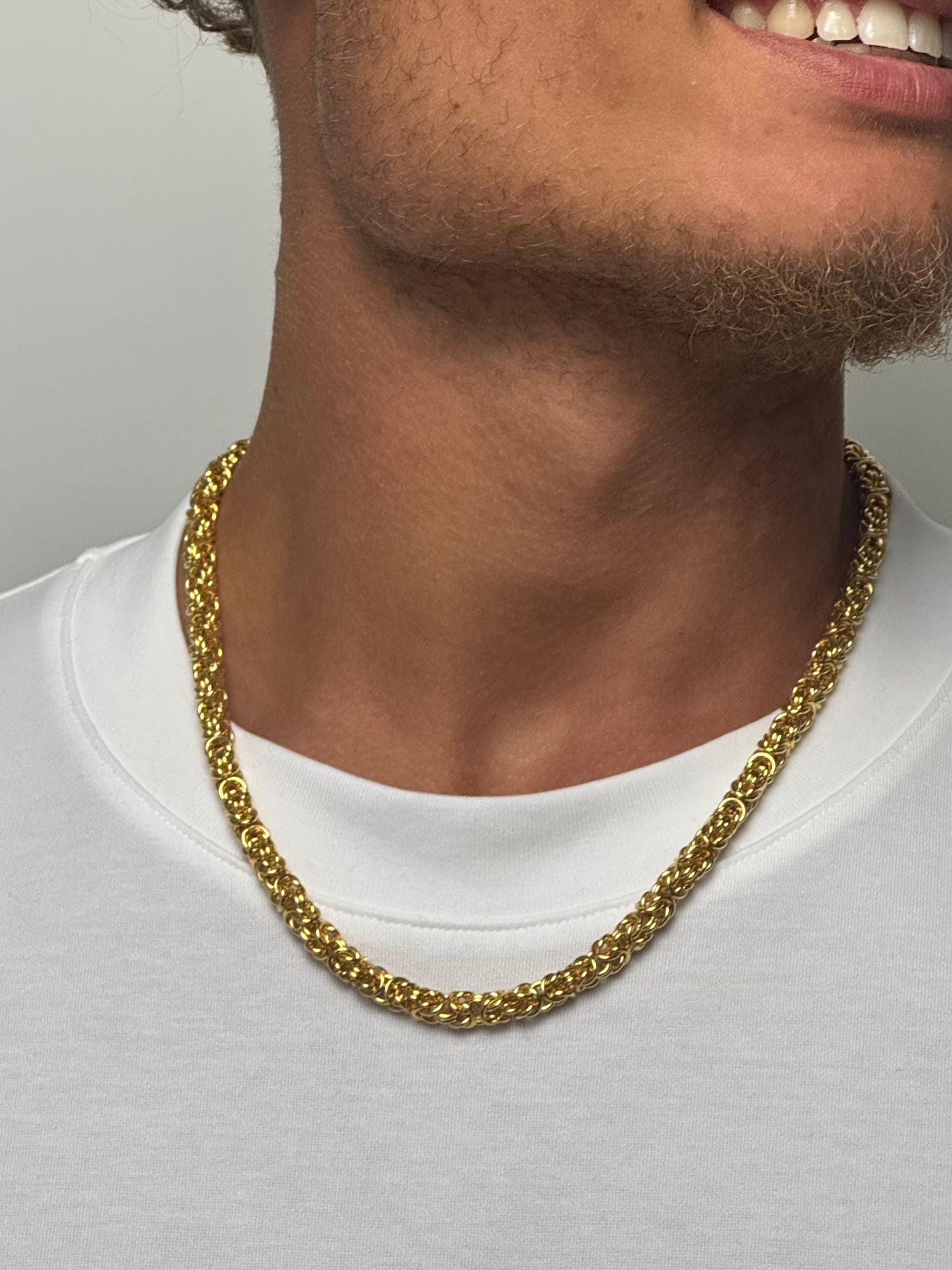 Gouden Byzantijnse Konings Ketting 6MM